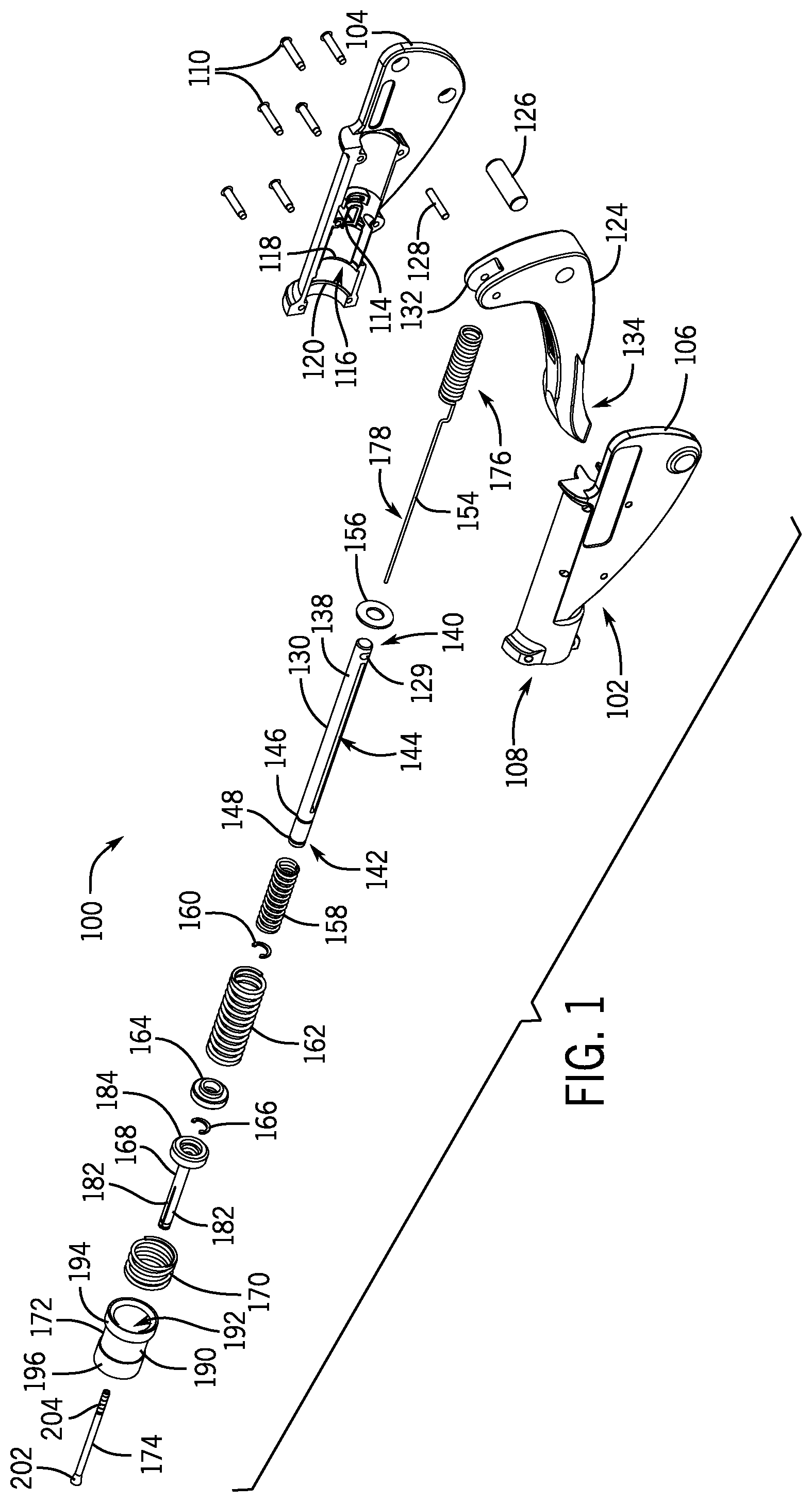 Patent US12320150 — Automatic adjusting barrel lock key — Figure 1