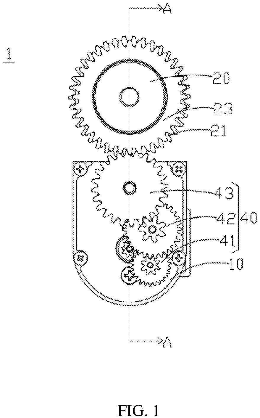Patent US12320156 — Driving mechanism for door lock, and door lock — Figure 1
