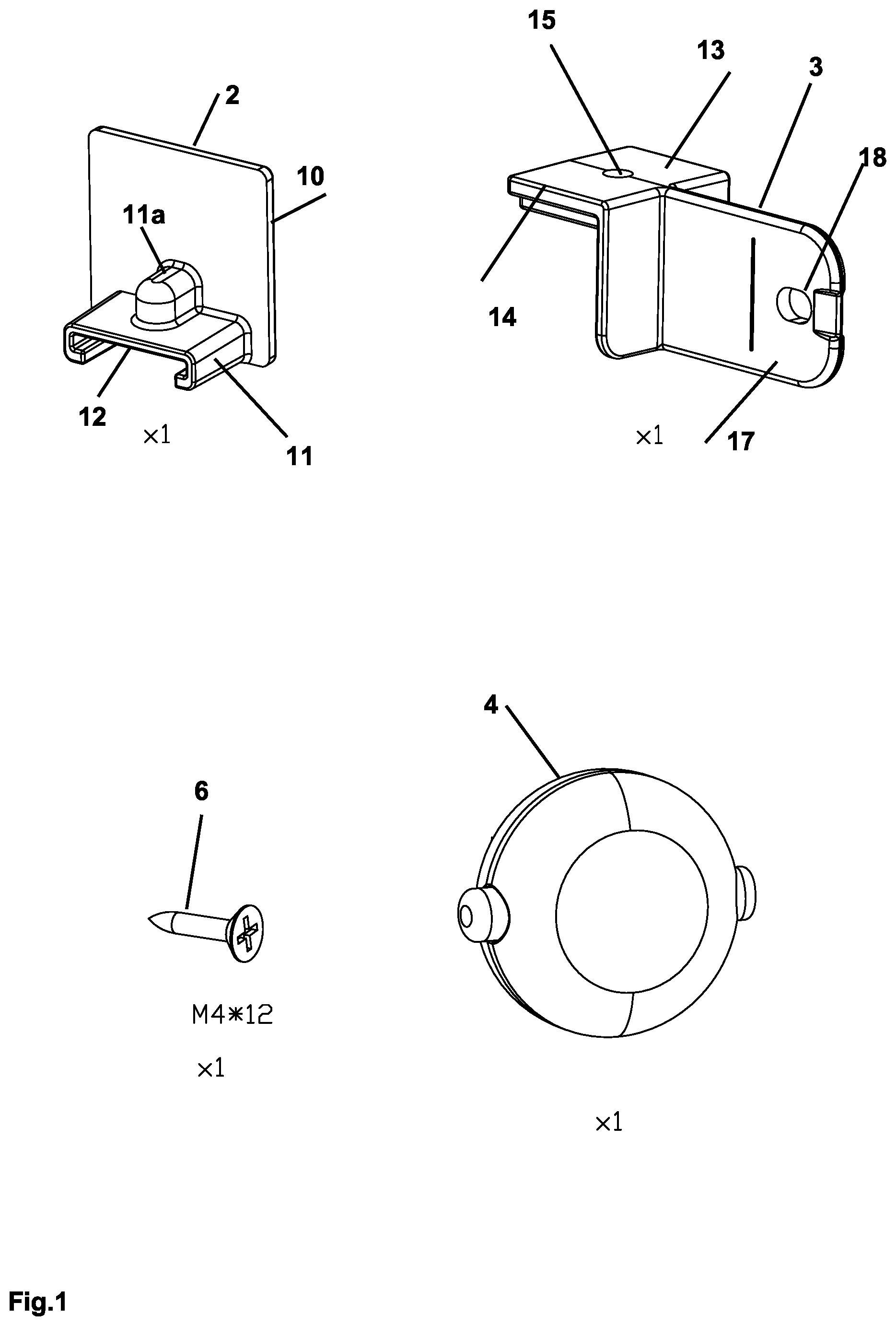 Patent US12320160 — Child safety lock — Figure 1