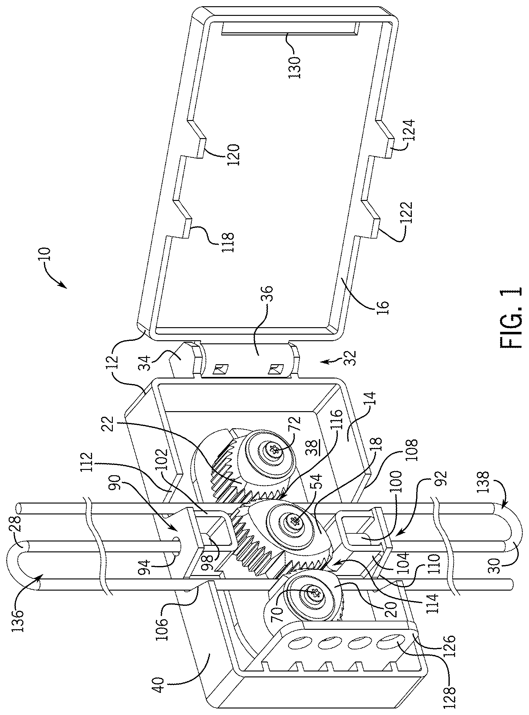 Patent US12320163 — Multicable lockout device — Figure 1