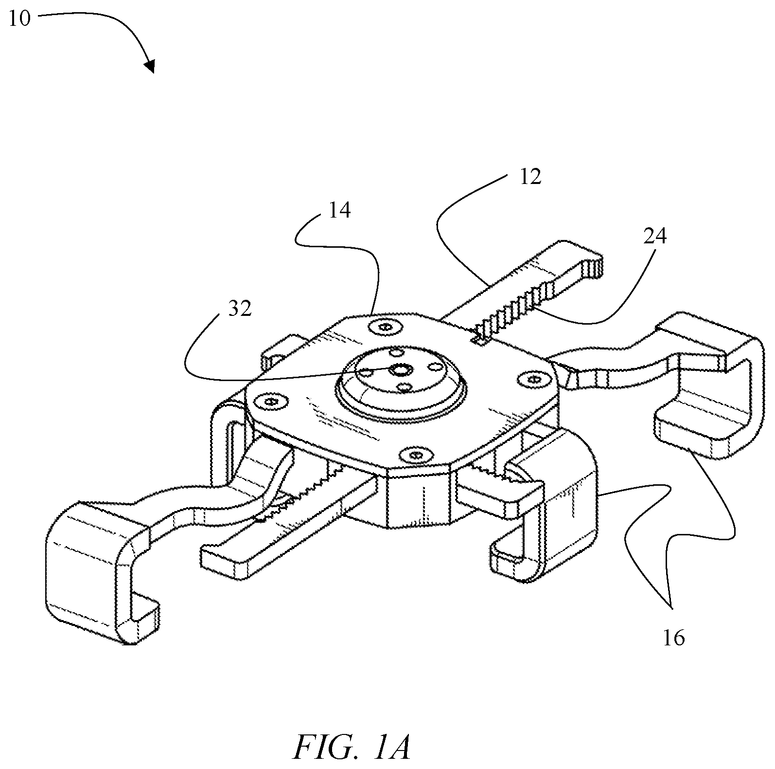 Patent US12320164 — Merchandise anti-theft apparatus with adjustable locking arms — Figure 1