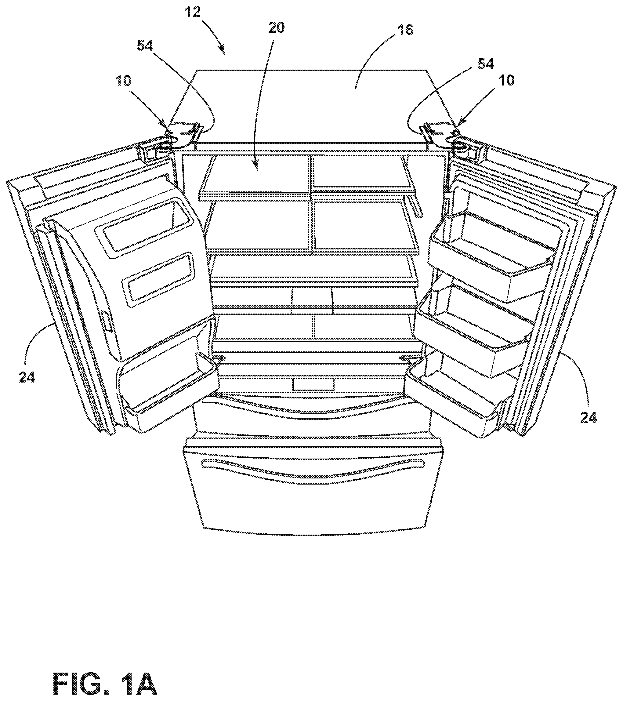 Patent US12320176 — Hinge bracket assembly — Figure 1