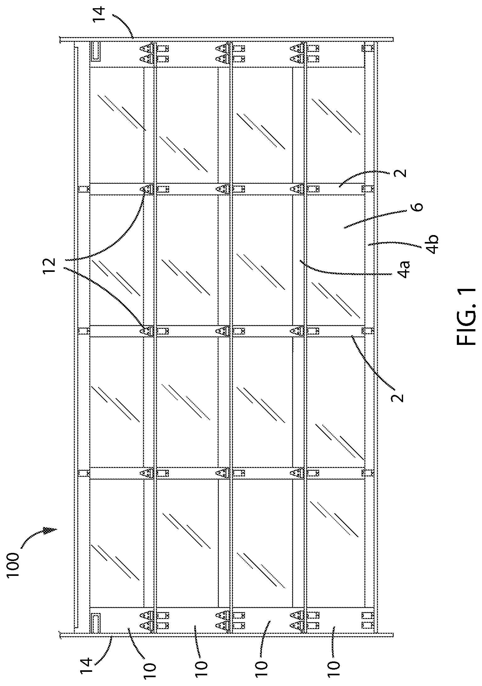 Patent US12320183 — Pressure and impact resistant sectional door — Figure 1
