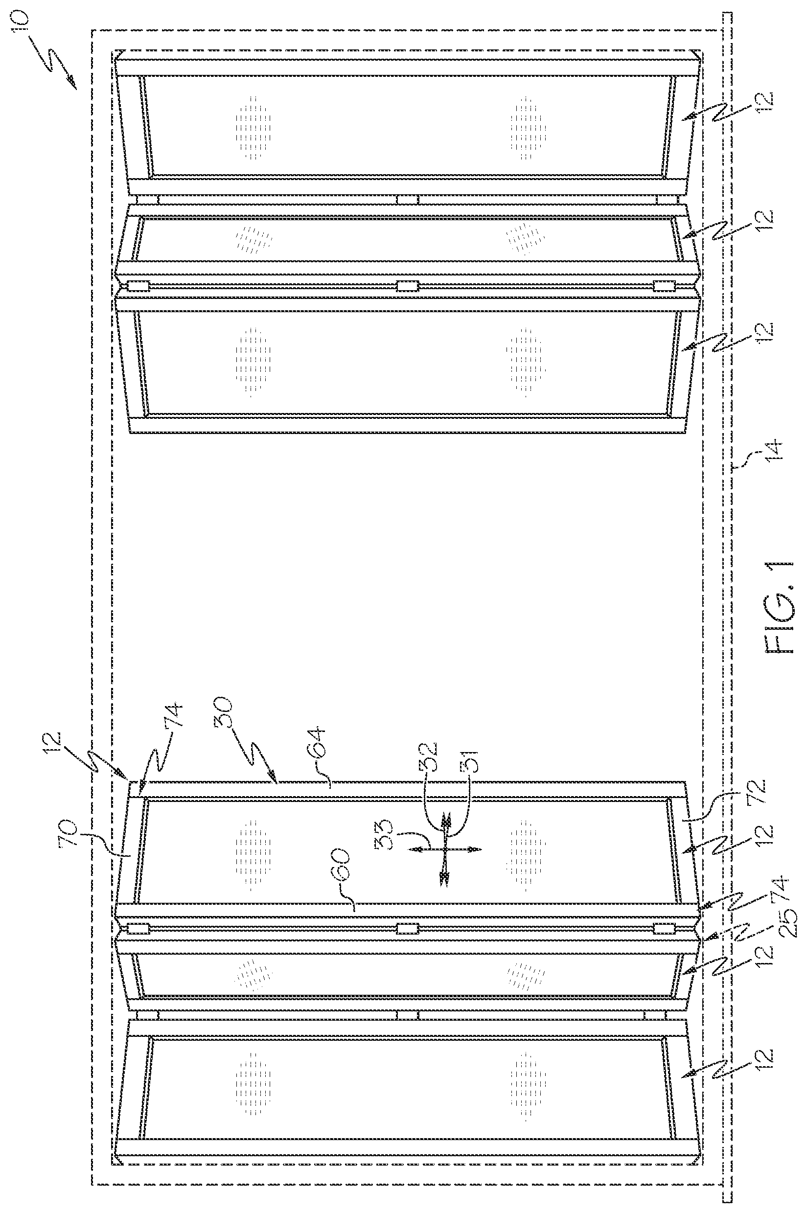 Patent US12320187 — Panel frame joints, sills, and other elements of folding door systems with shootbolt system — Figure 1