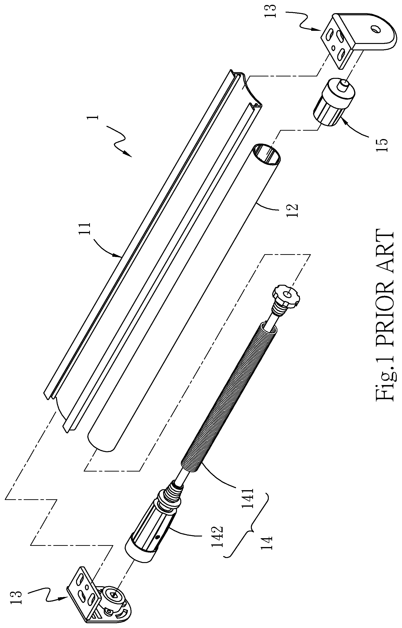 Patent US12320195 — Power auxiliary device for small-sized roller shade — Figure 1