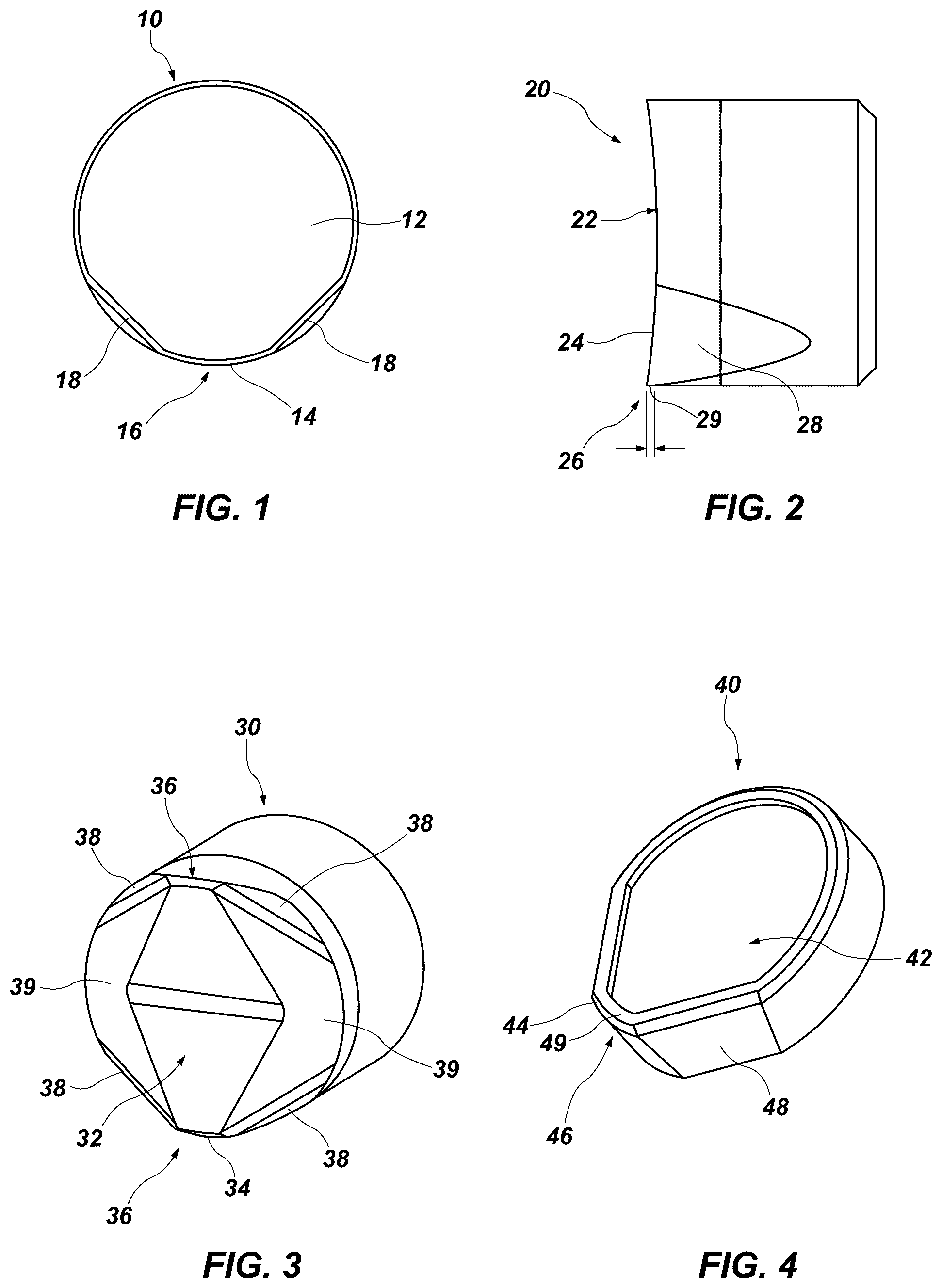 Patent US12320199 — Cutting elements and geometries for reduced vibrations, earth-boring tools, and related methods — Figure 1