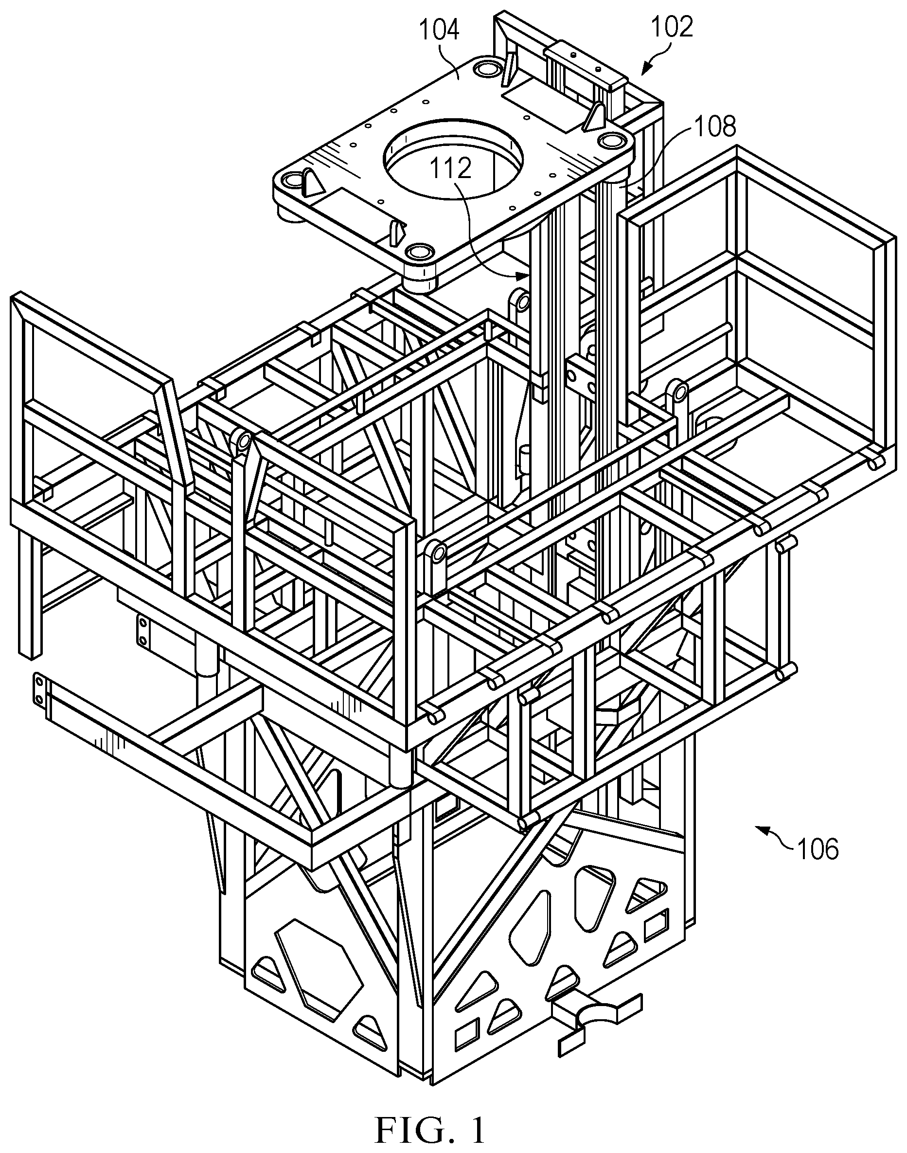 Patent US12320200 — Traveling plate guide system — Figure 1