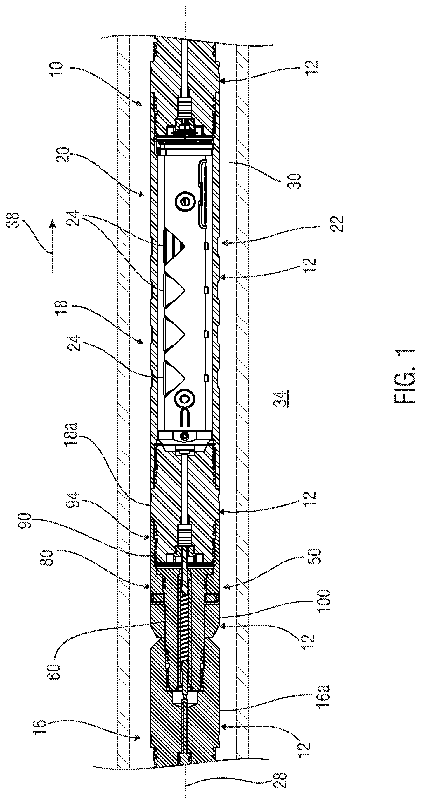 Patent US12320211 — Systems and apparatus for orienting one or more tools in a tool string and methods of manufacture, assembly and use thereof — Figure 1