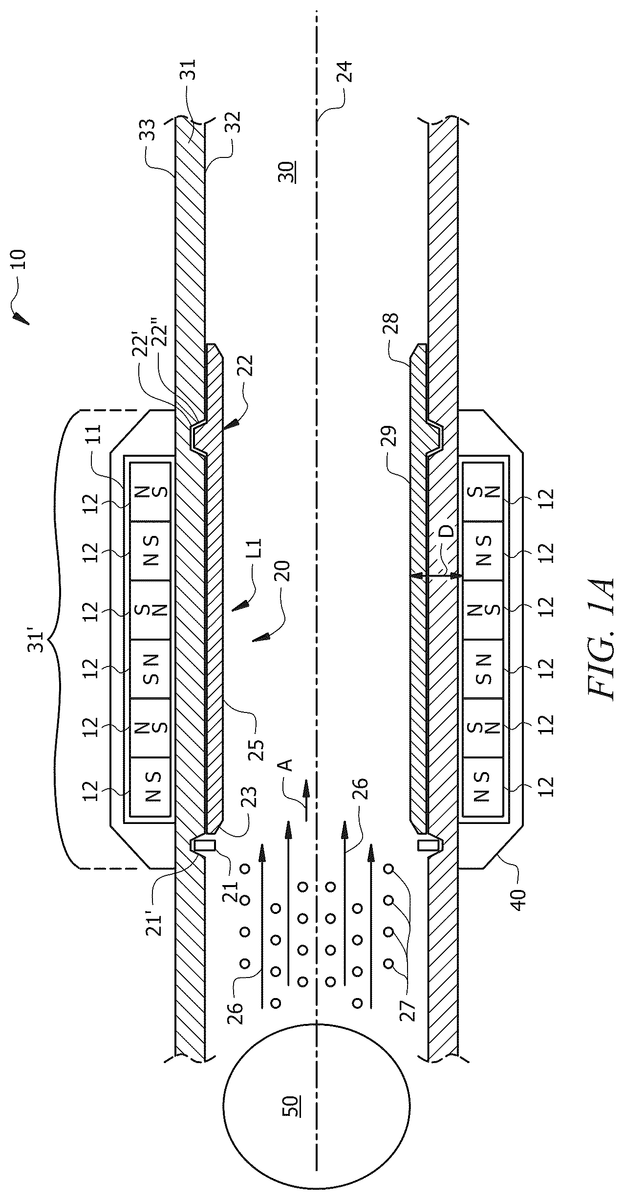 Patent US12320237 — Removable covers for magnetic scale inhibitors — Figure 1