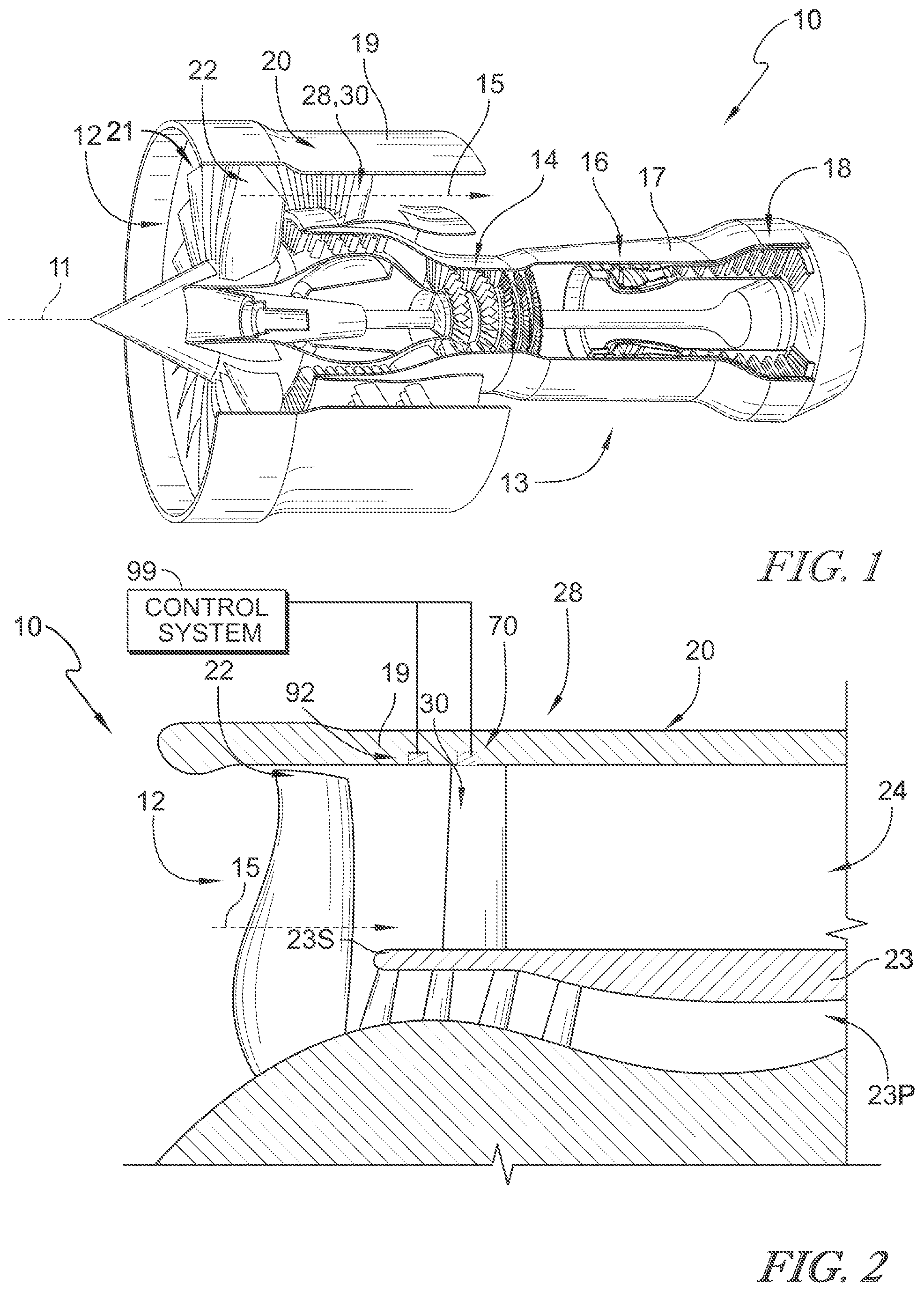 Patent US12320260 — Segmented variable fan outlet guide vane with cam assembly and unique actuation mechanisms — Figure 1
