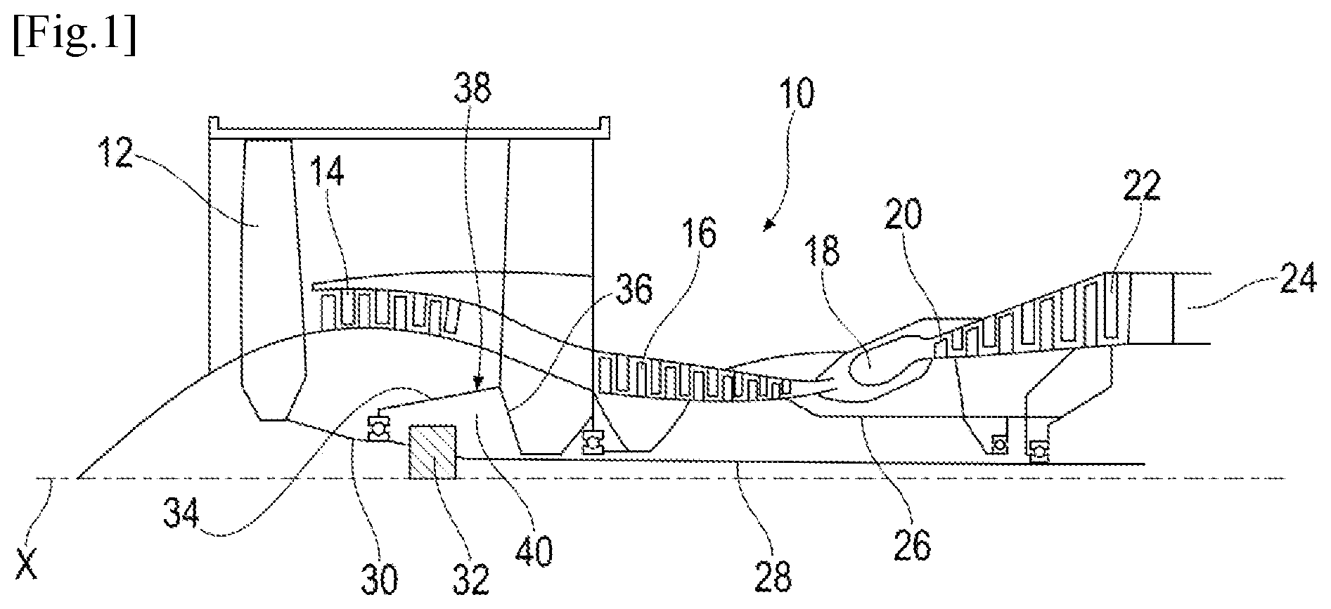 Patent US12320264 — Plain bearing for a planet gear of a mechanical reduction gear with silent operation — Figure 1