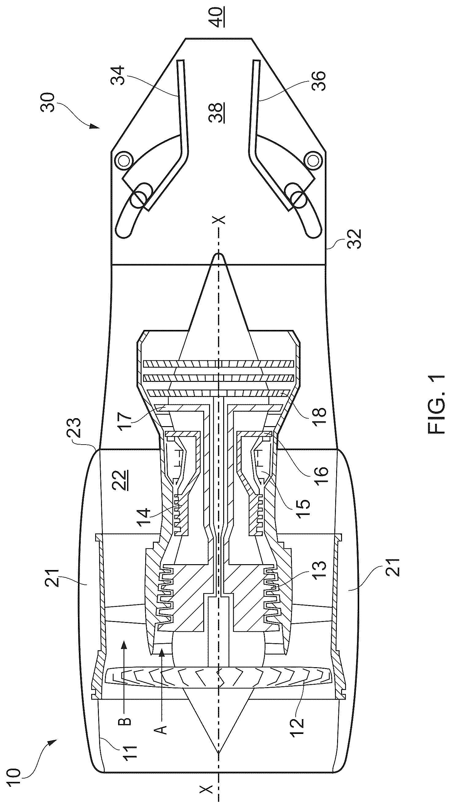 Patent US12320285 Figure 1 – Exhaust nozzle