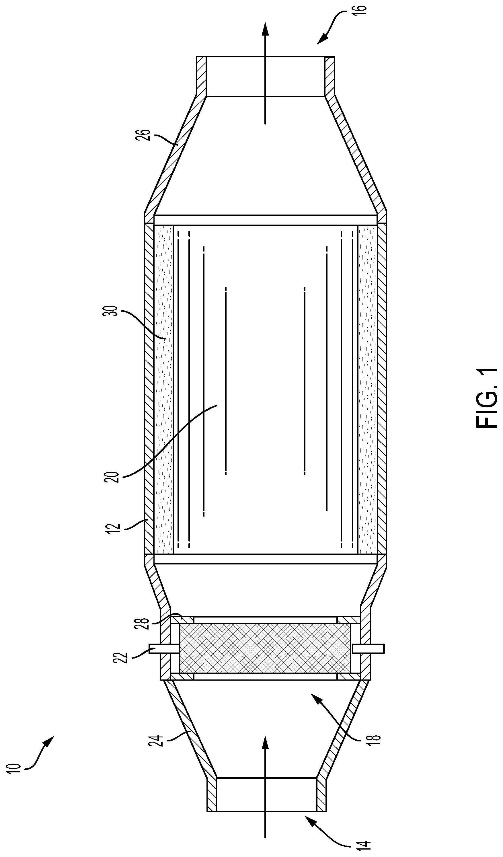 Patent US12320286 — Electrical heaters having serpentine designs and selected dead zones for exhaust aftertreatment systems and assemblies — Figure 1