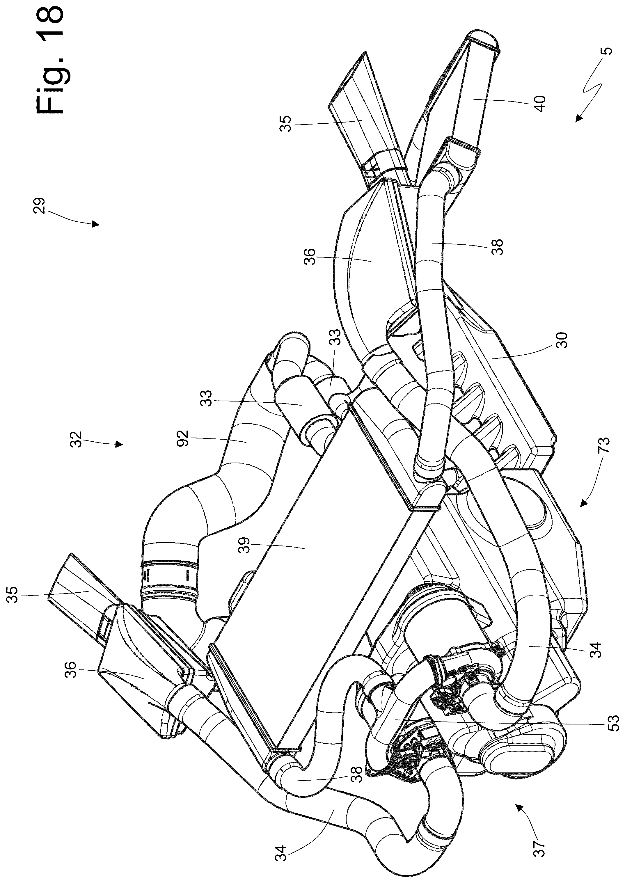 Patent US12320291 Figure 18 – Car provided with an internal combustion engine in which the pumps are operated by the camshafts