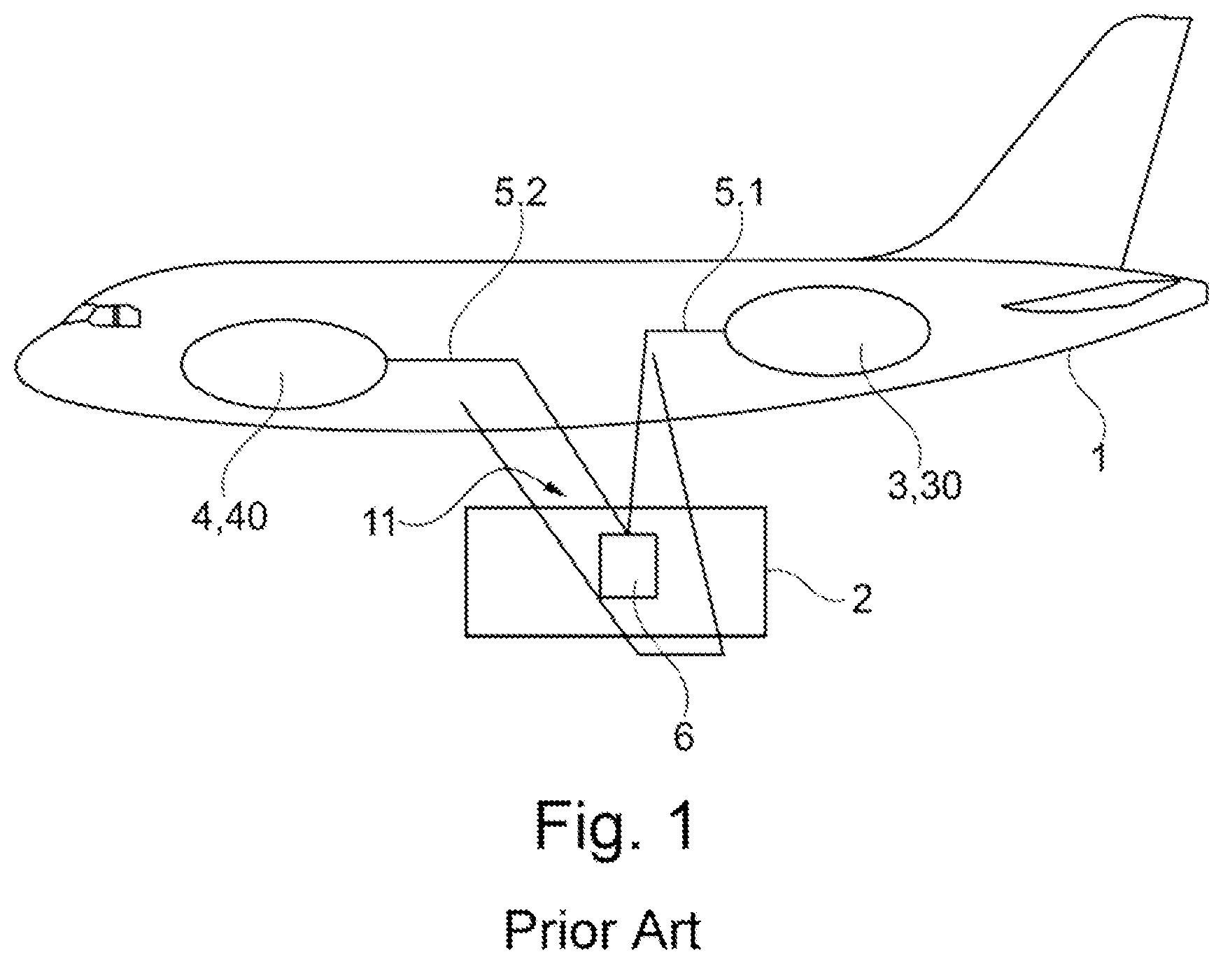 Patent US12320302 — Drive system for an aircraft, aircraft having a drive system and method for operating an aircraft — Figure 1