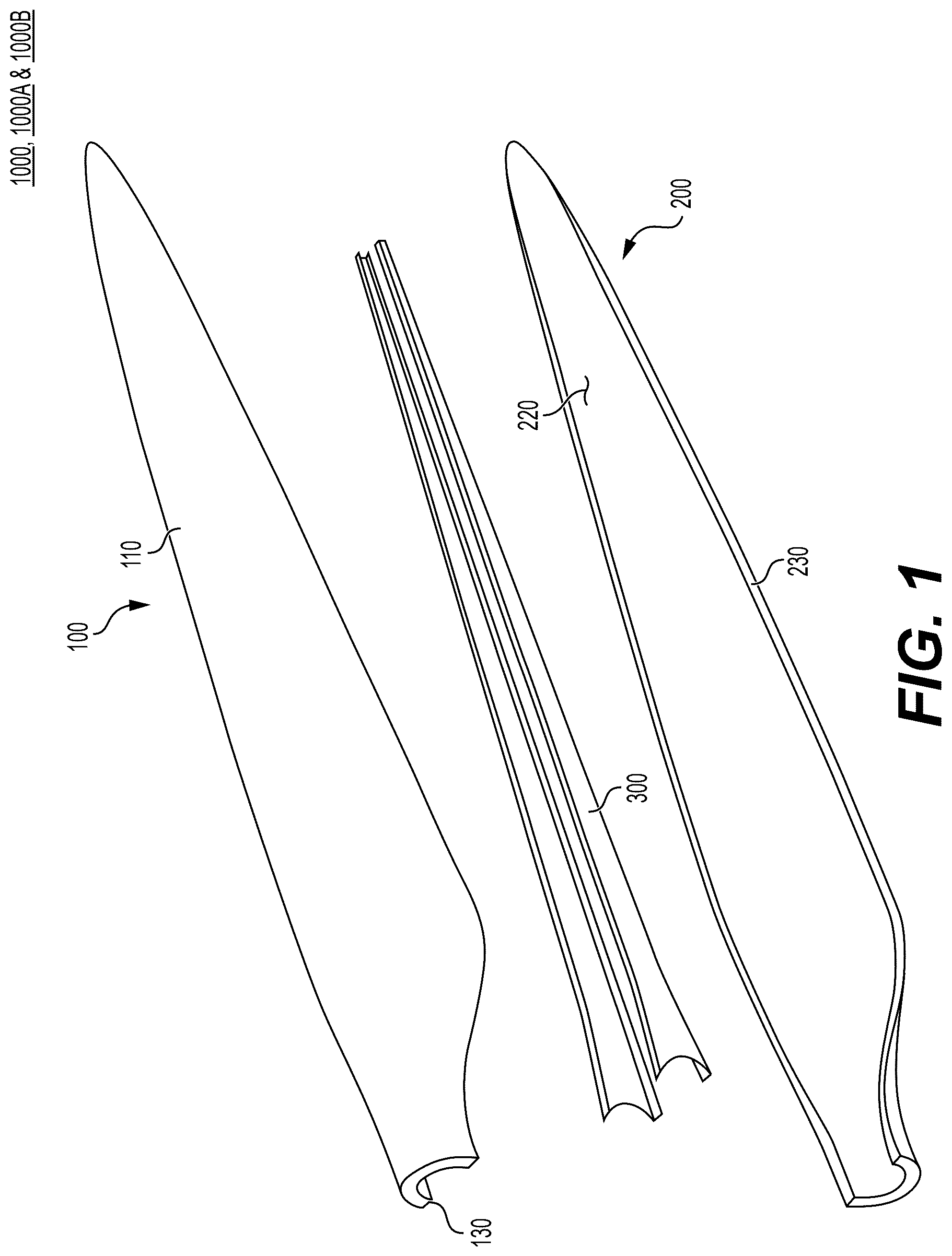 Patent US12320328 — Wind turbine blade made with date palm tree material — Figure 1