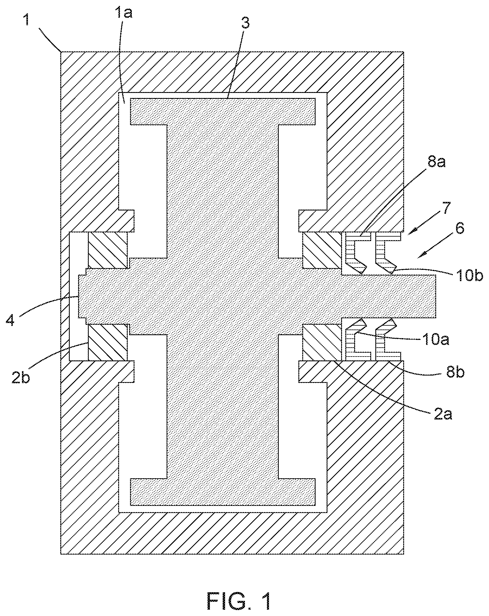 Patent US12320336 — Sealing system for flywheel in a vacuum — Figure 1