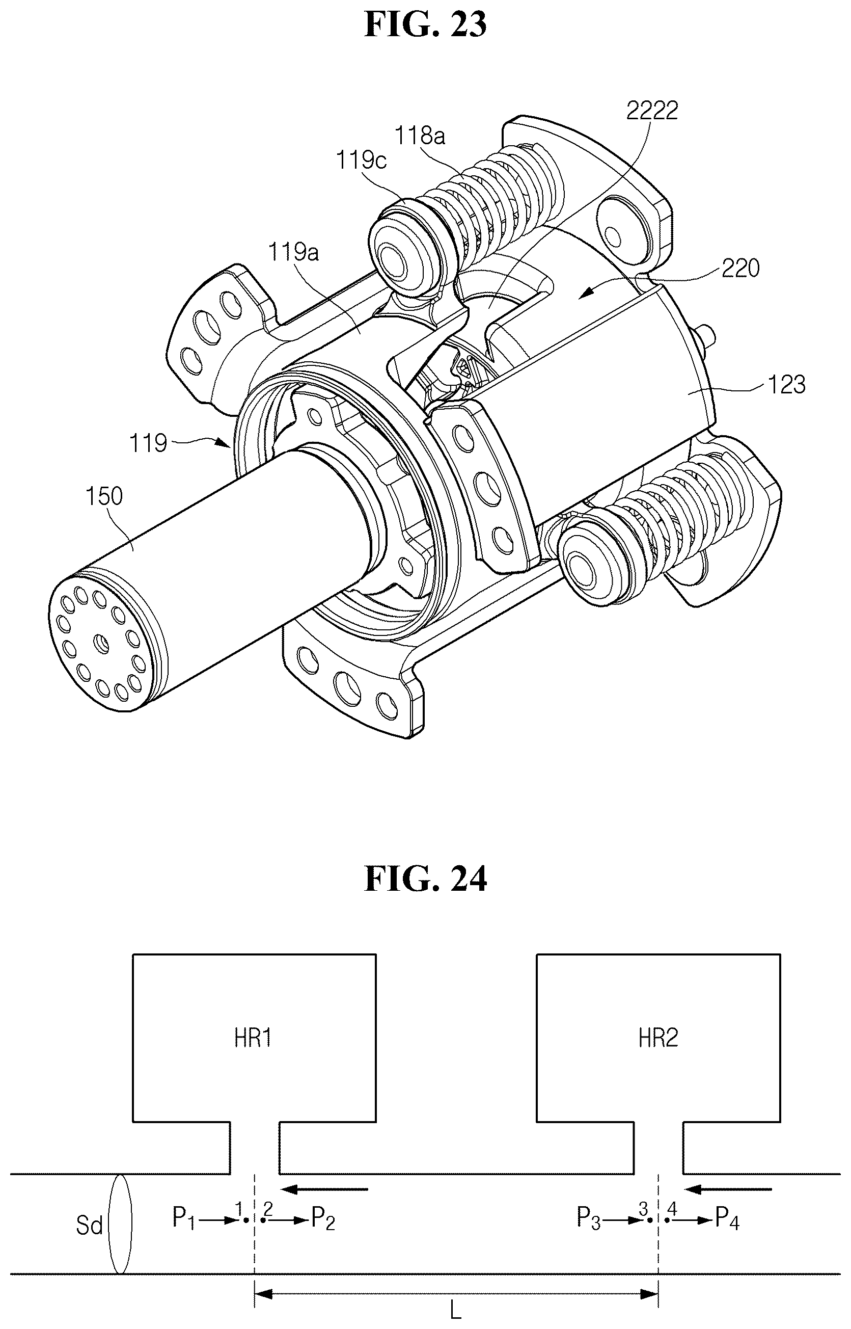 Patent US12320346 Figure 18 – Linear compressor intake muffler arrangement with communication hole