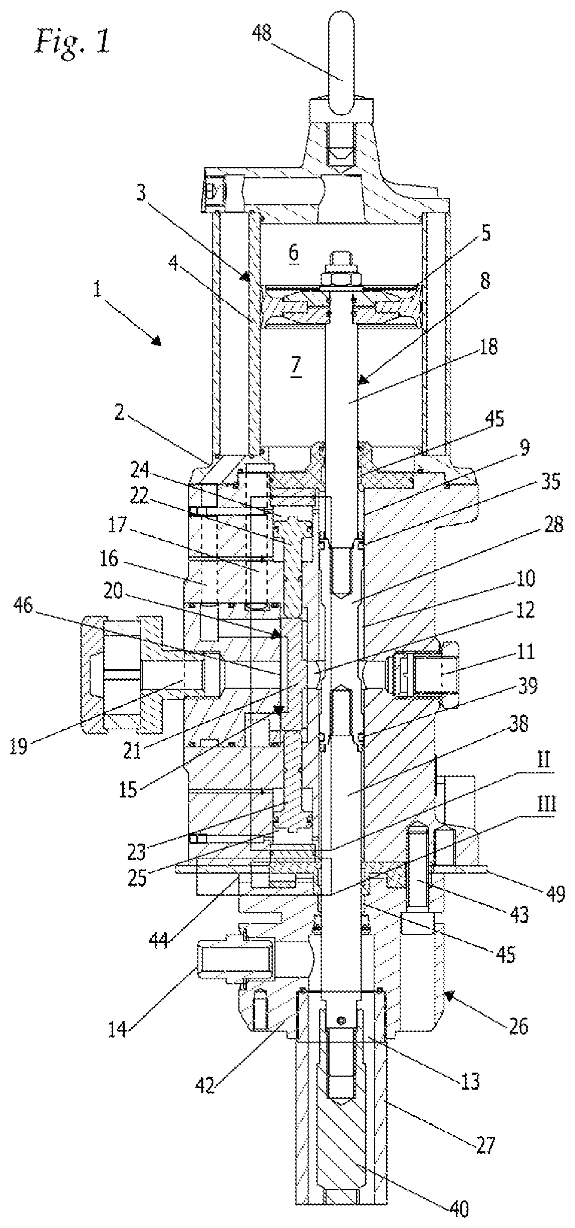 Patent US12320350 — Industrial pneumatic pump for a viscous fluid — Figure 1