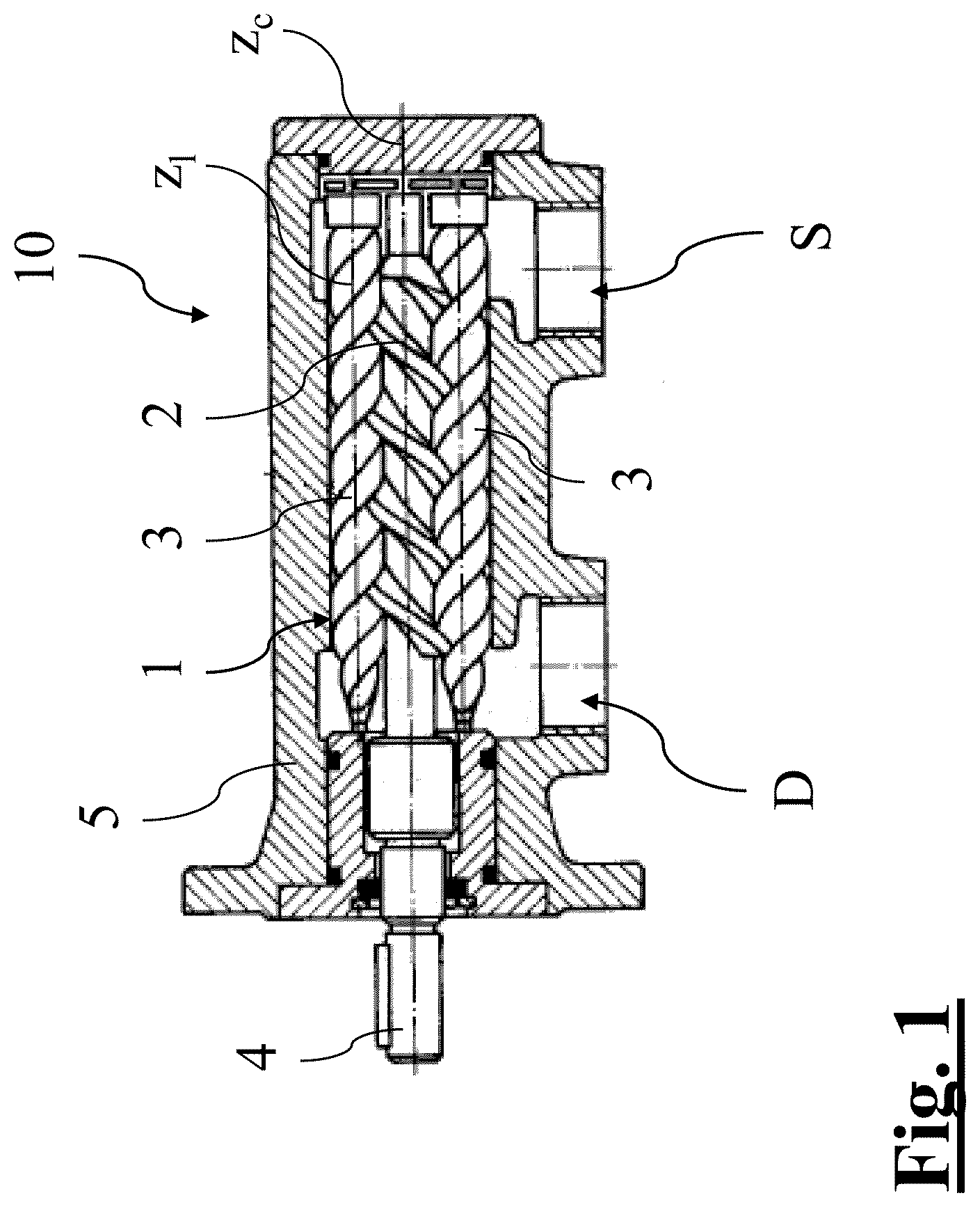 Patent US12320355 — Screw assembly for a triple screw pump and screw pump comprising said assembly — Figure 1