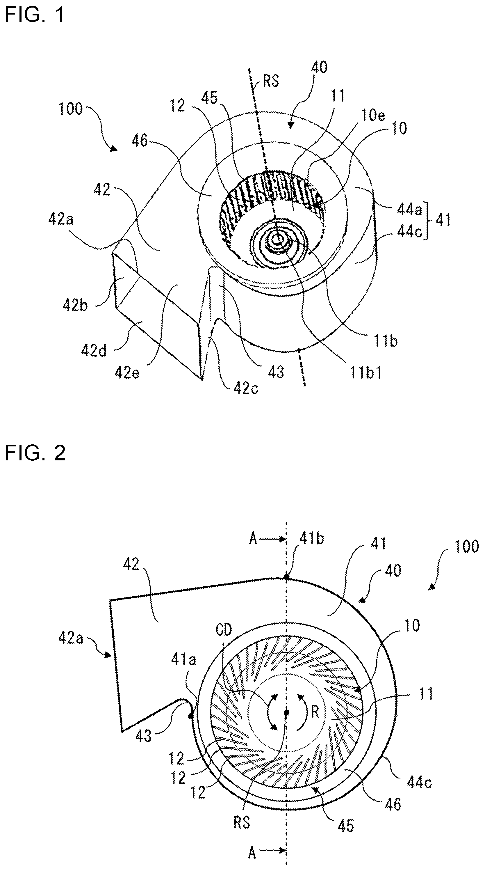 Patent US12320363 Figure 1 – Centrifugal air-sending device and air-conditioning apparatus