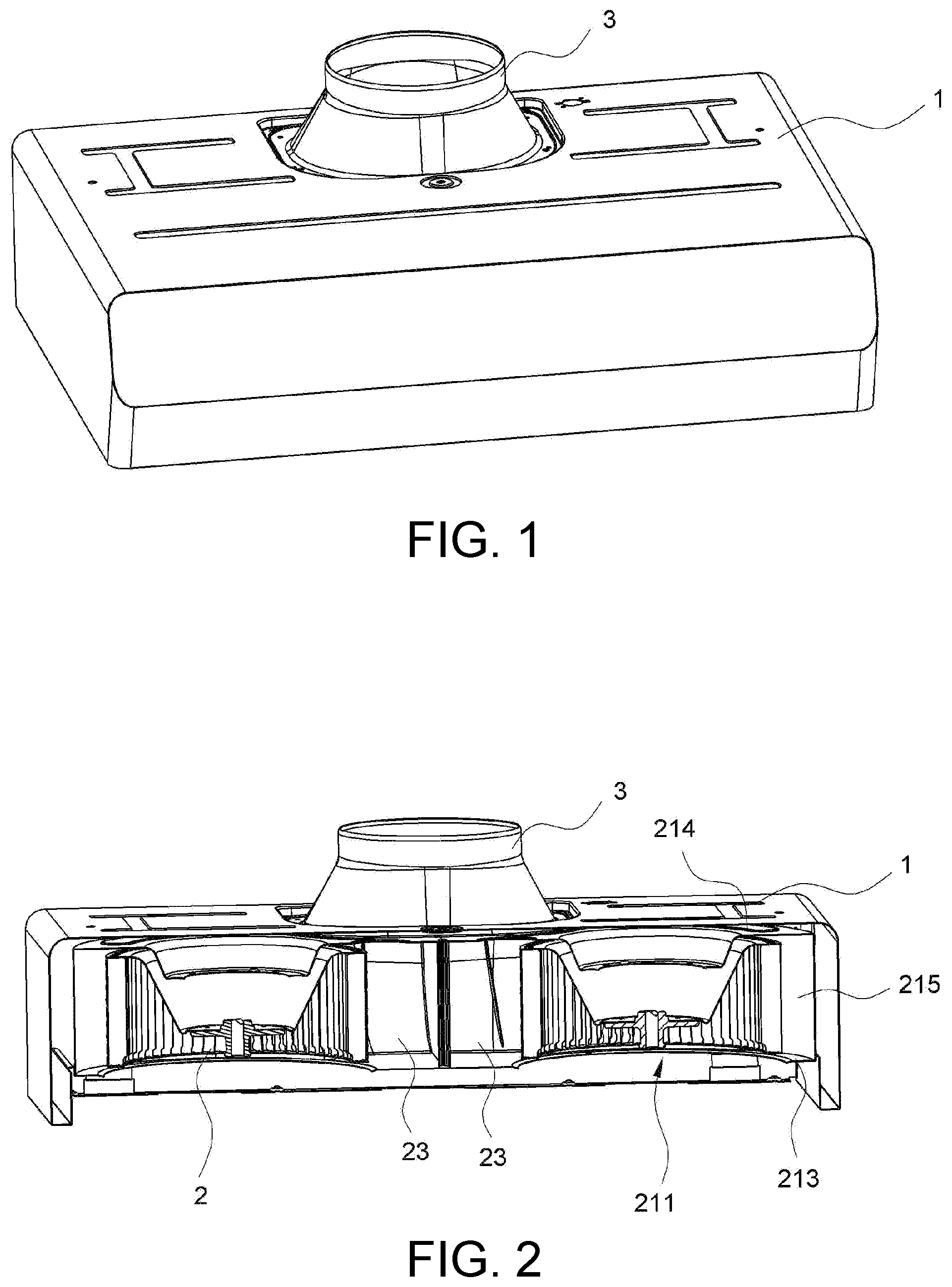Patent US12320365 — Guiding mechanism, centrifugal fan thereof, and range hood thereof — Figure 1