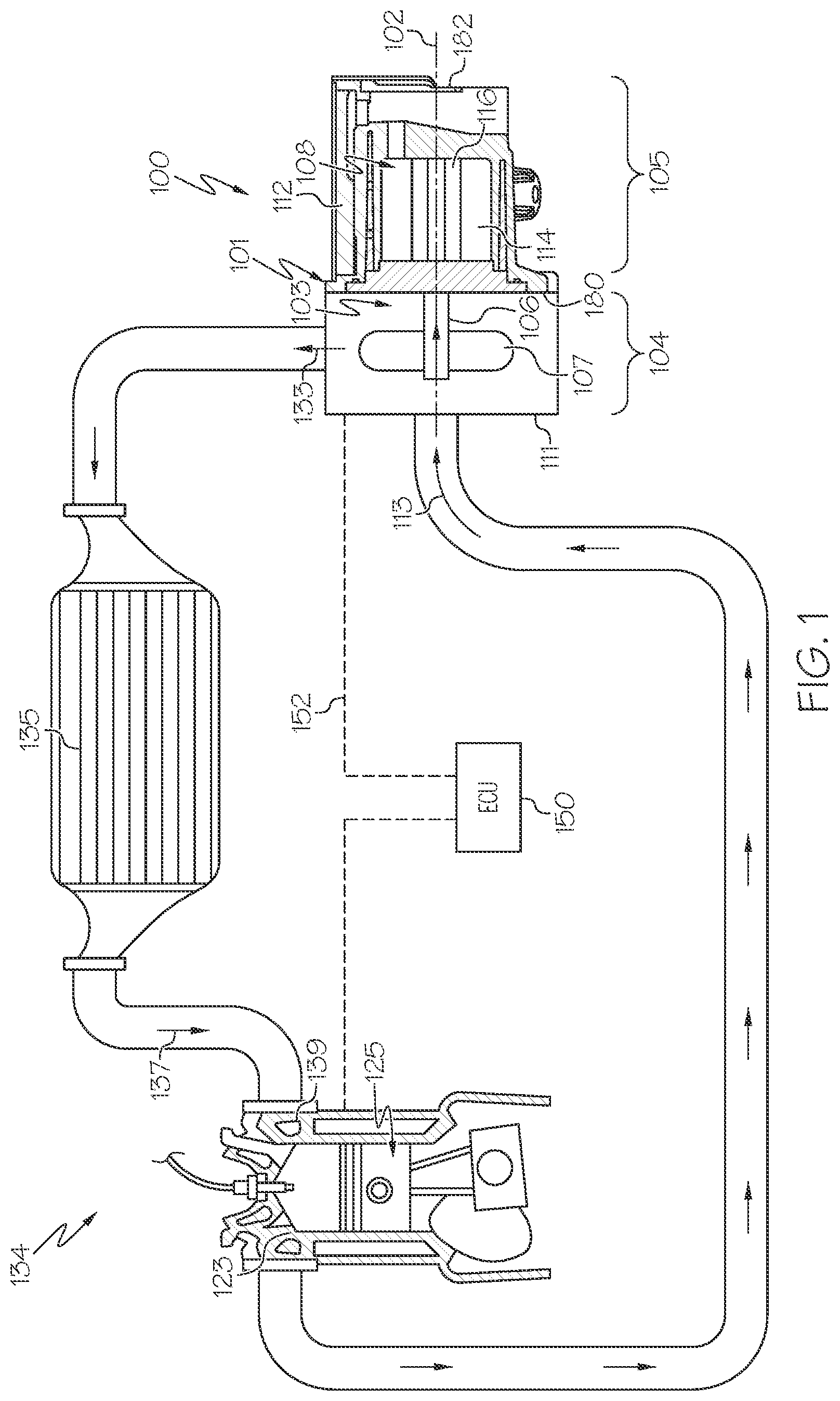 Patent US12320367 — Turbomachine with coolant jacket and turbulator insert member — Figure 1
