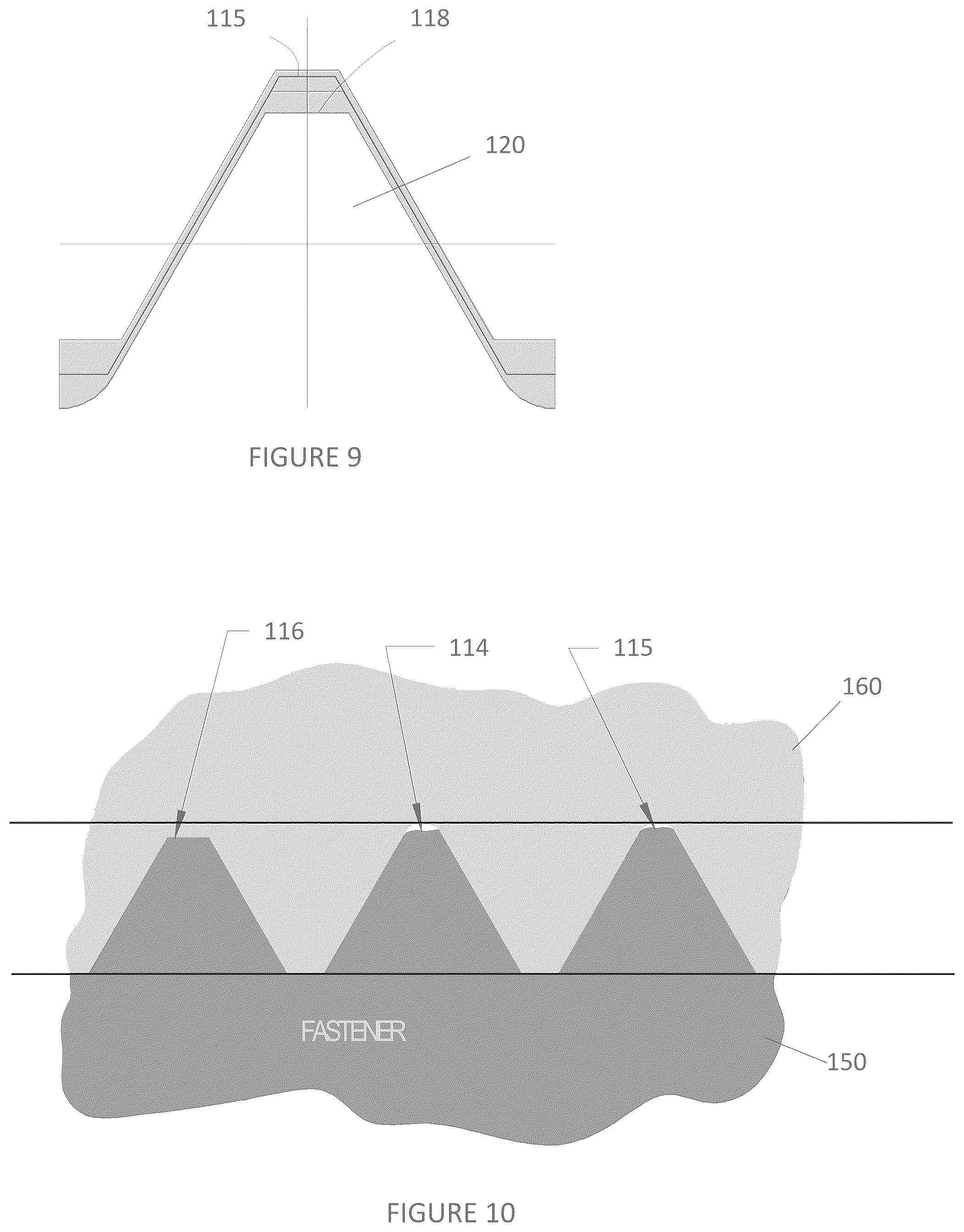 Patent US12320378 Figure 6 – Shortened fastener with locally controlled thread height