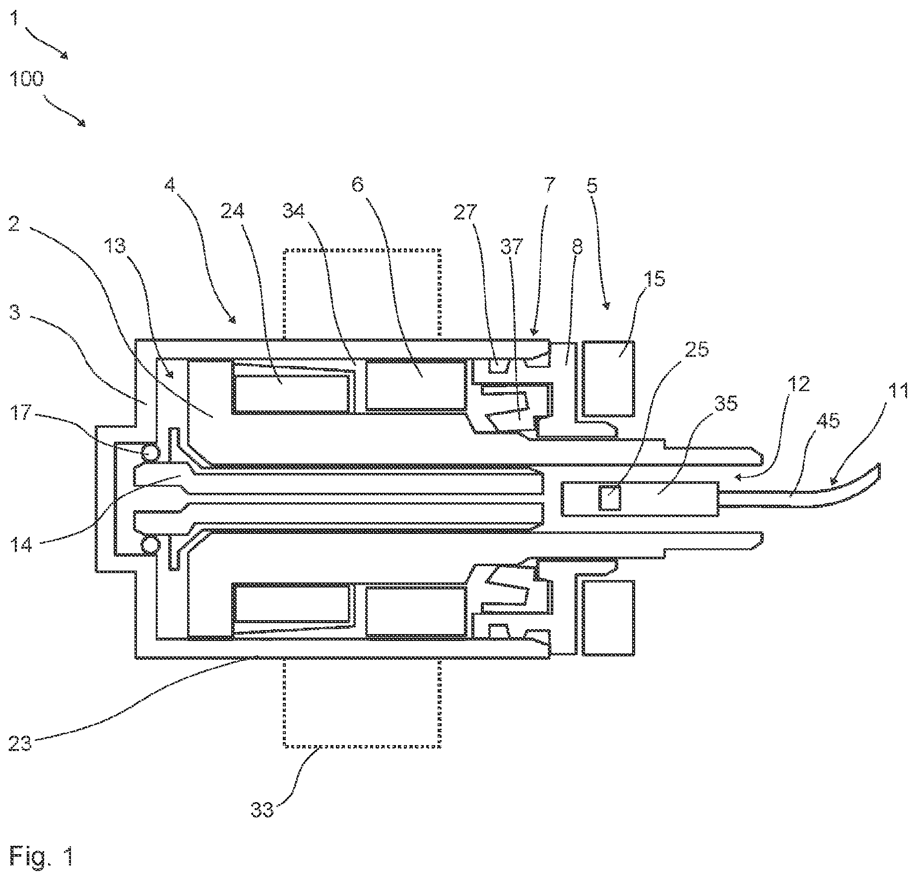 Patent US12320397 — Magnetorheological braking device, in particular operating apparatus — Figure 1