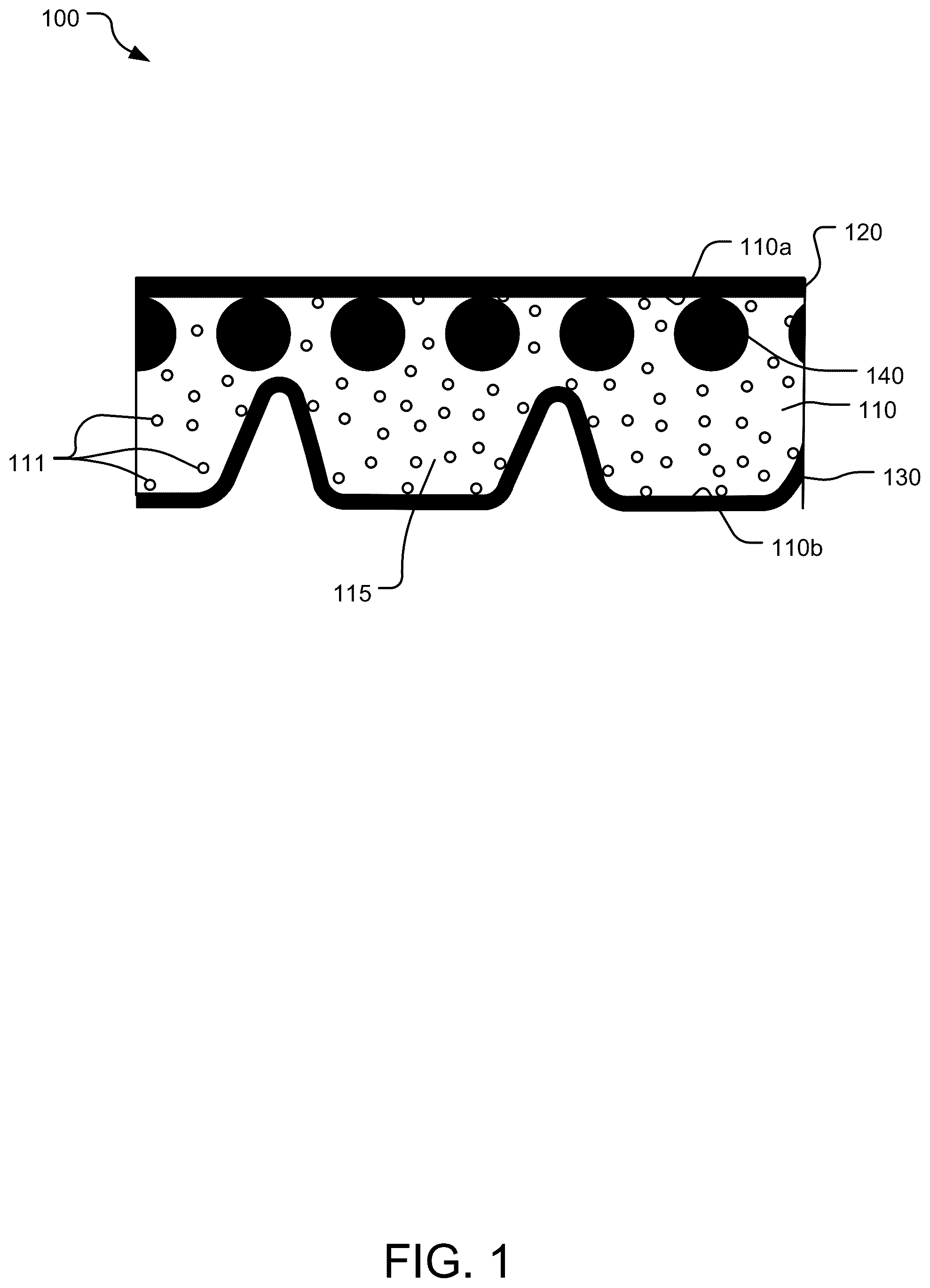 Patent US12320405 — Drive belts including foamed undercord layers and methods of manufacturing the same — Figure 1