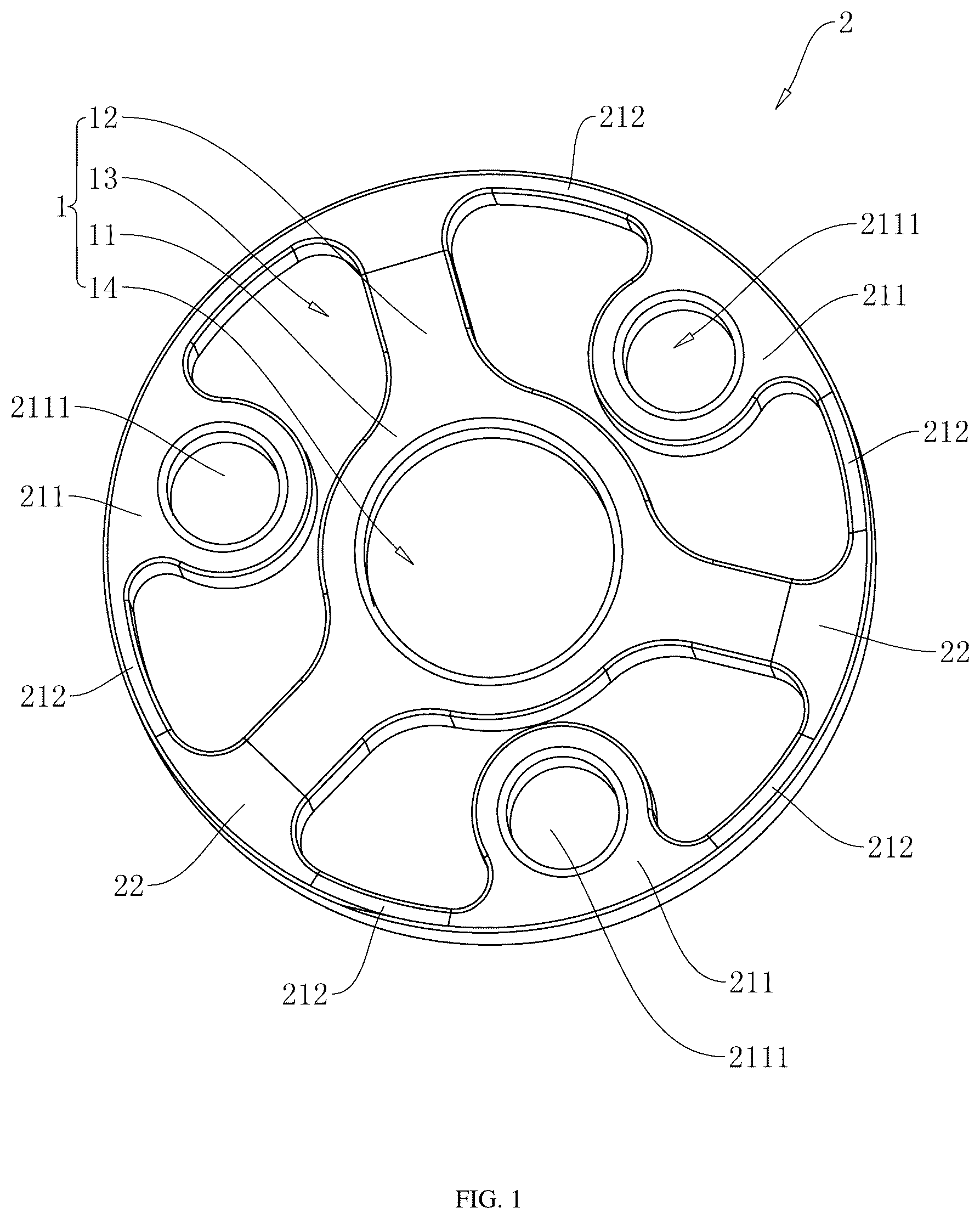 Patent US12320419 Figure 1 – Elastic buffering planet carrier and speed reducer