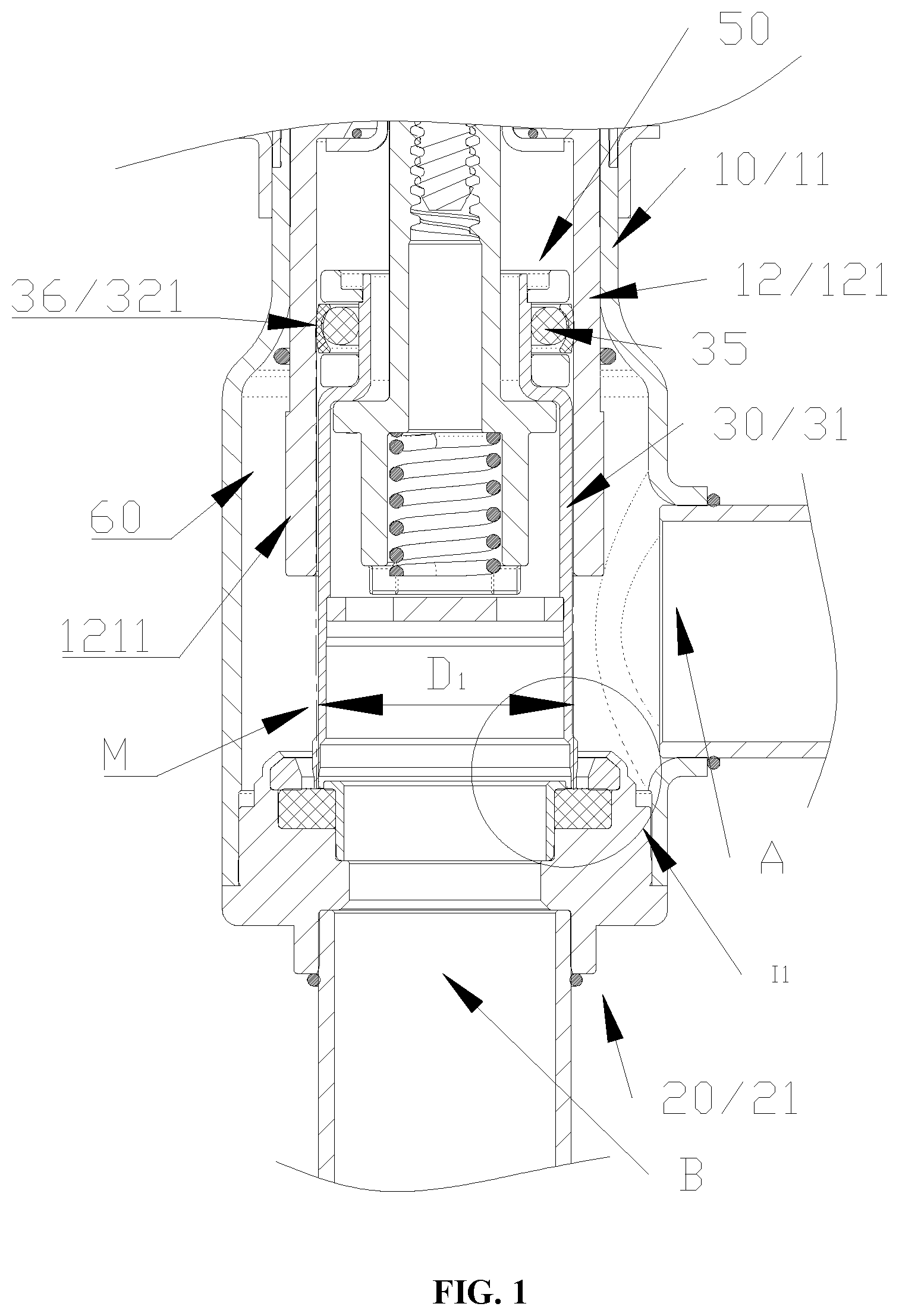 Patent US12320430 — Electric valve — Figure 1