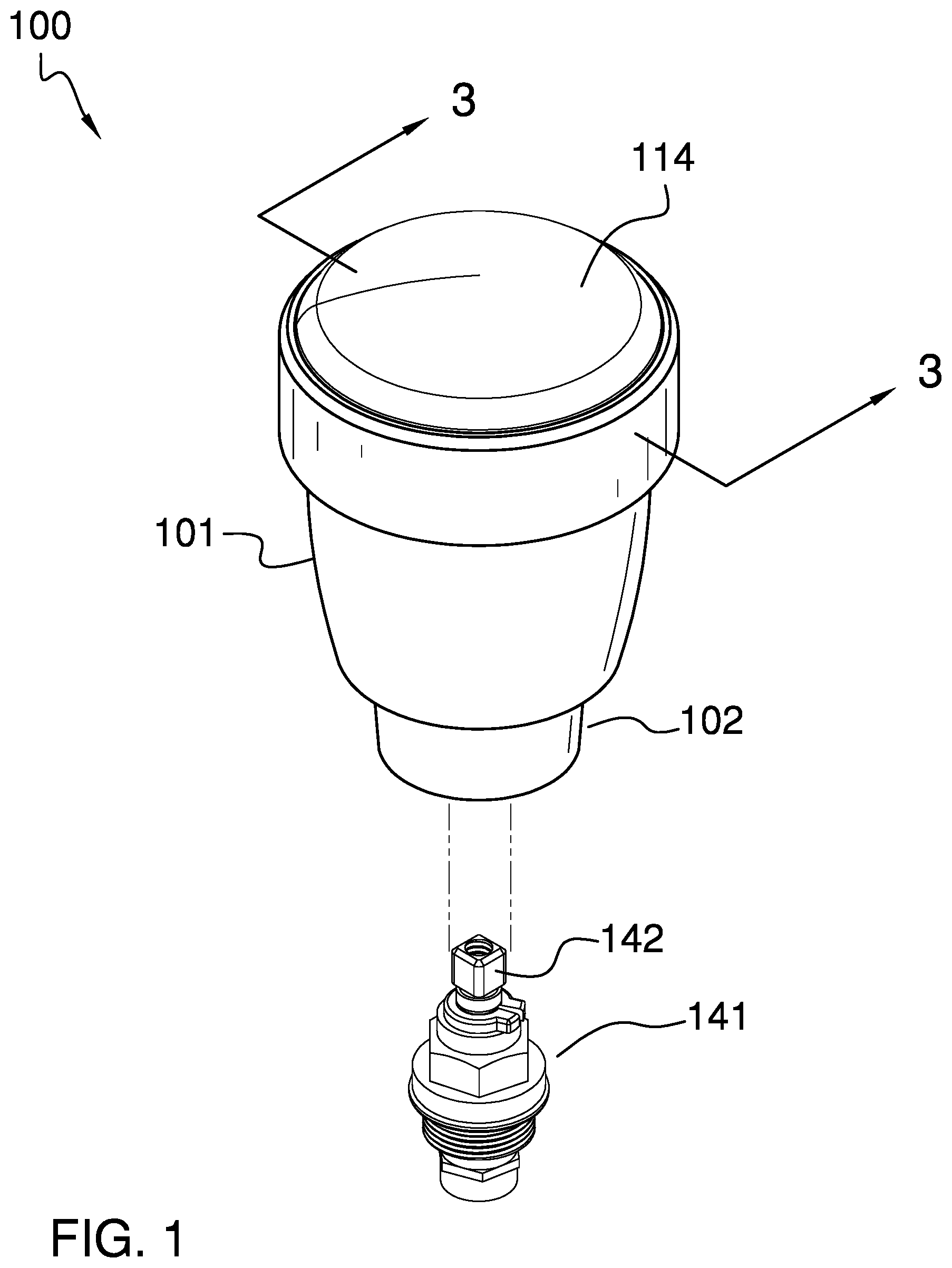 Patent US12320443 — Adjustable handle device for use with a valve stem — Figure 1