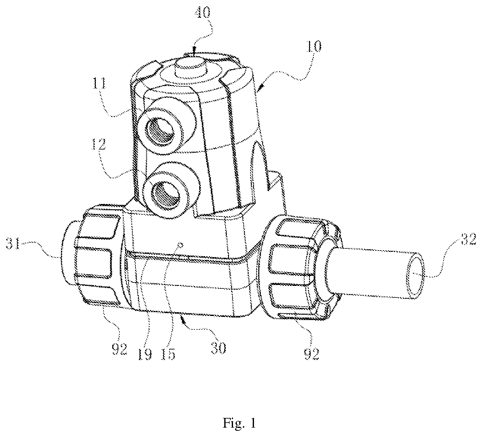 Patent US12320447 — Corrosion-resistant diaphragm valve and assembling method thereof — Figure 1