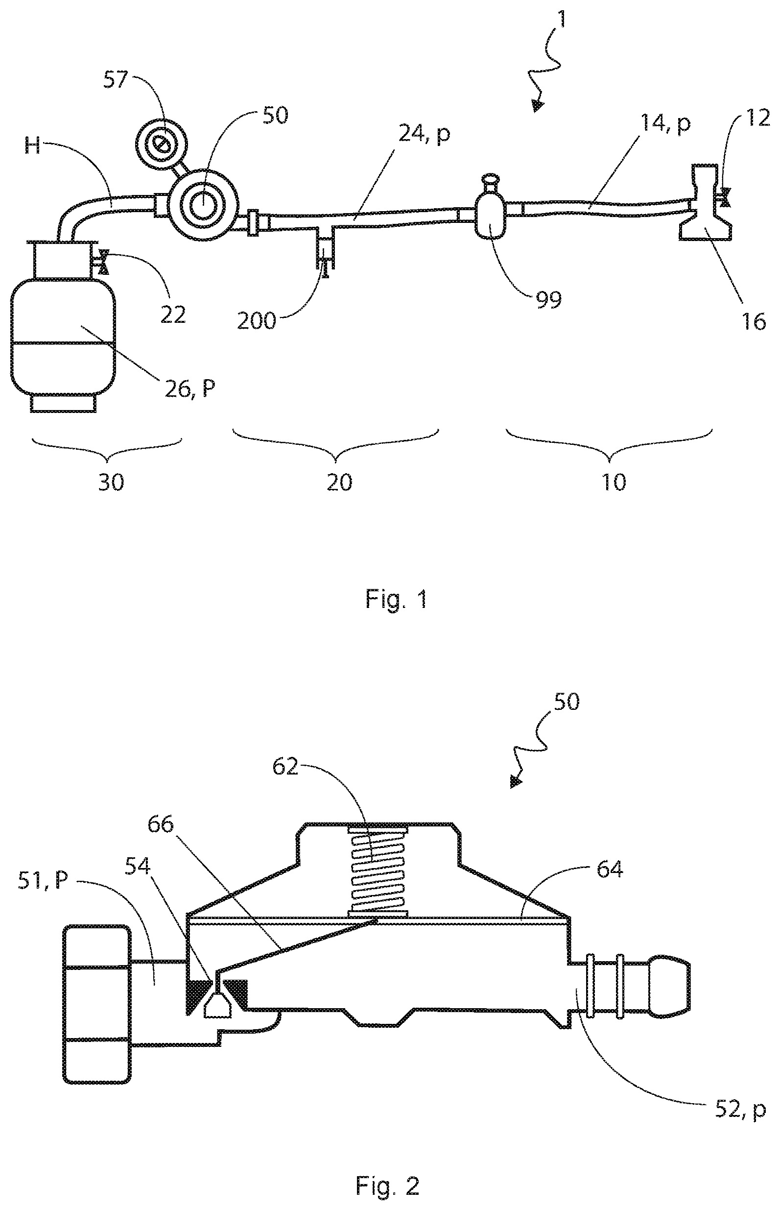 Patent US12320460 — Pressure lock for gas leak detection — Figure 1