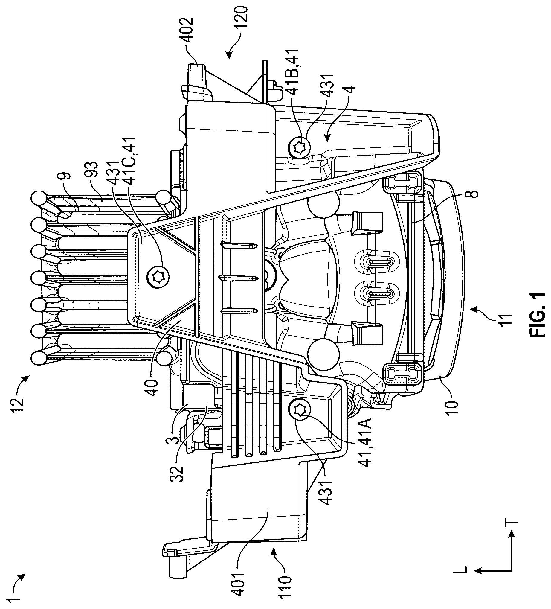 Patent US12320481 Figure 1 – Light module intended for being attached to a light device of a motor vehicle