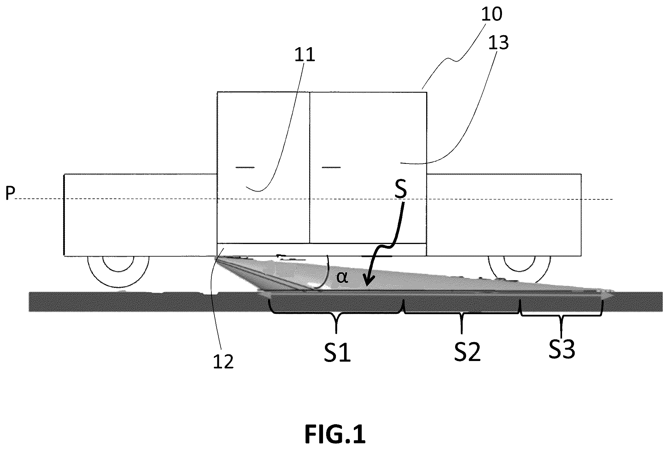 Patent US12320486 — Light module including an element with variable light transmission rate — Figure 1