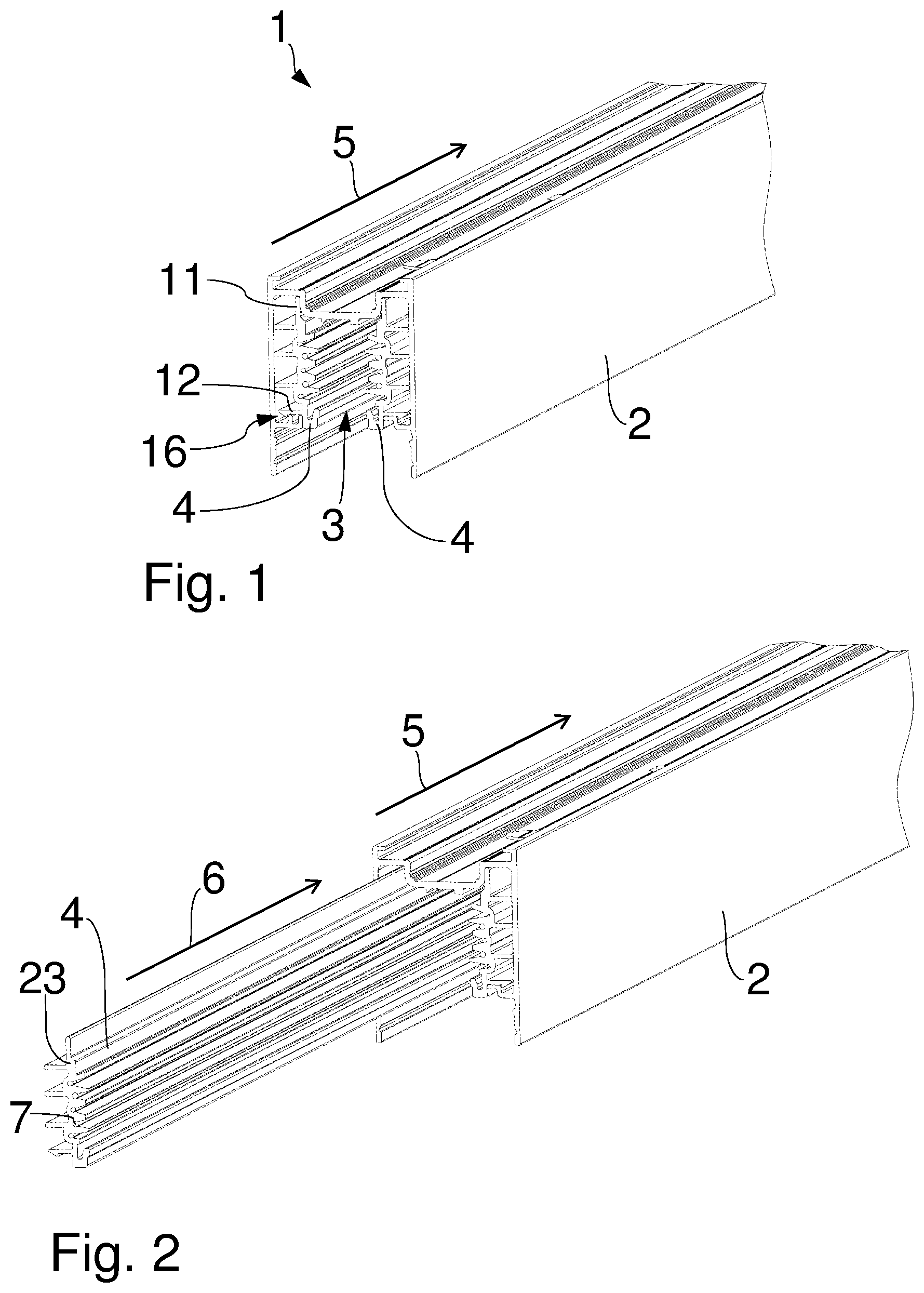 Patent US12320494 — Track profile for a profile light or for a track lighting system — Figure 1