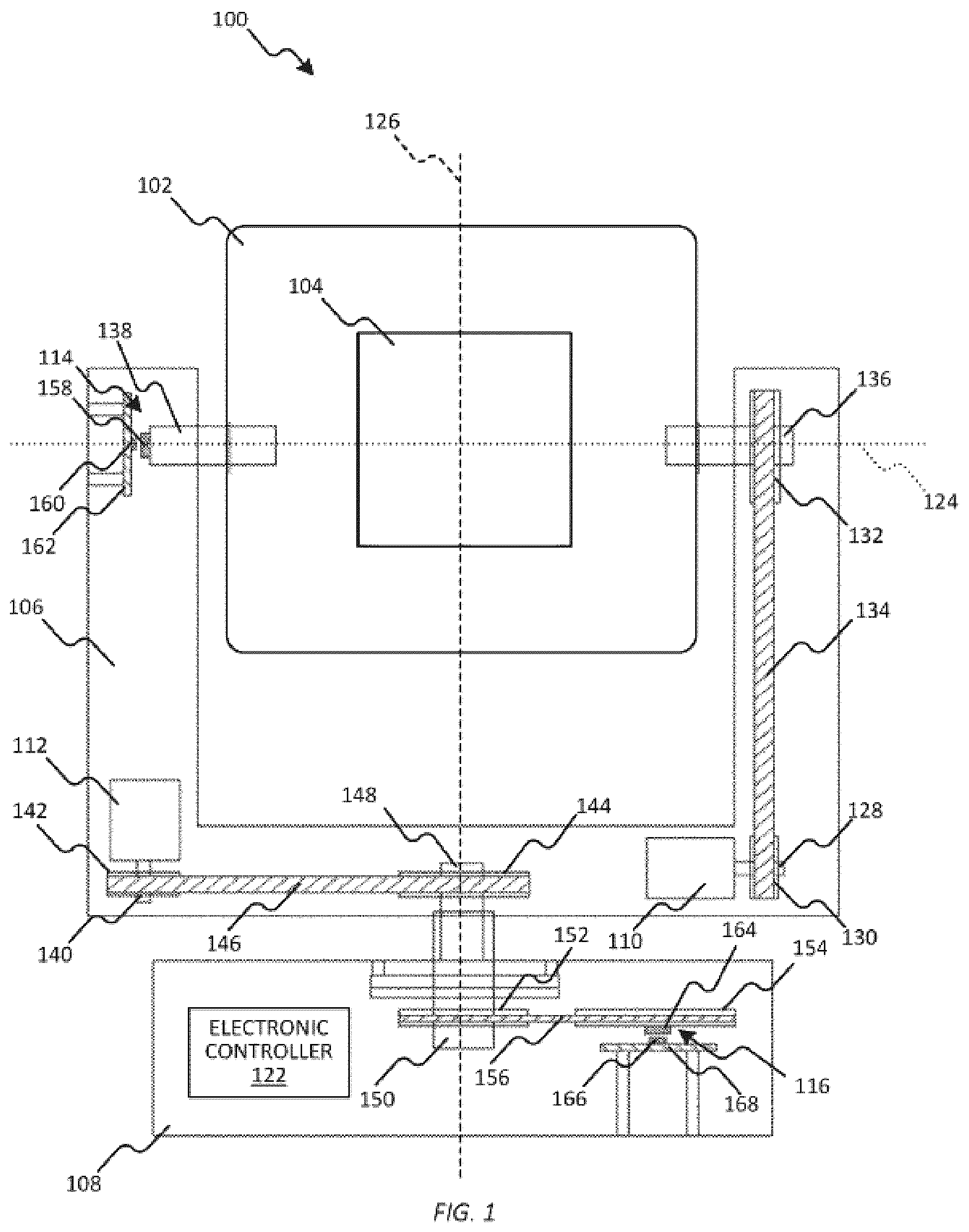 Patent US12320509 Figure 1 – Systems and methods for controlling the position of a moving light fixture