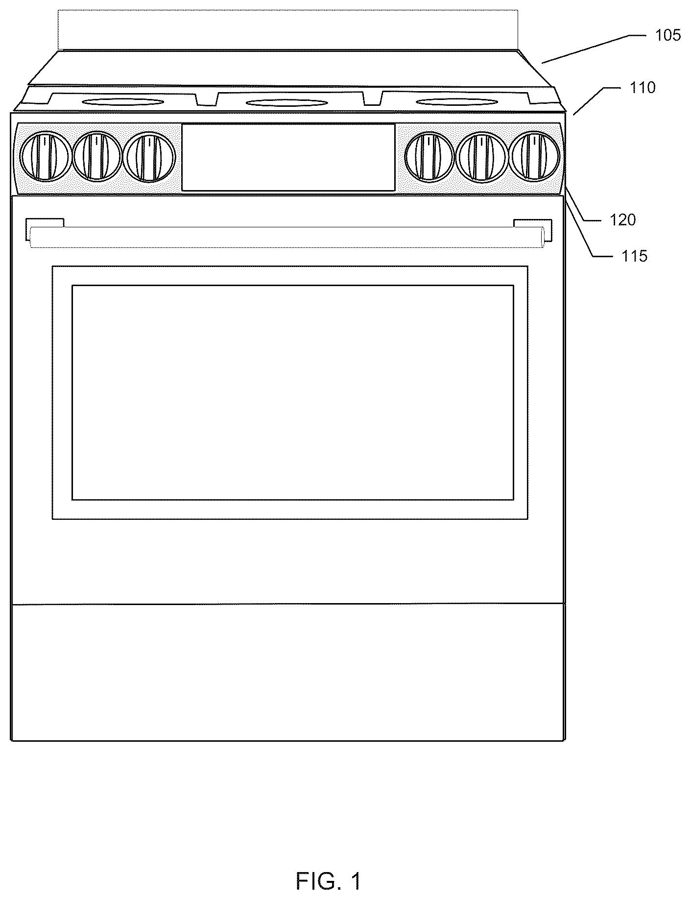 Patent US12320525 — Stove panel protector — Figure 1