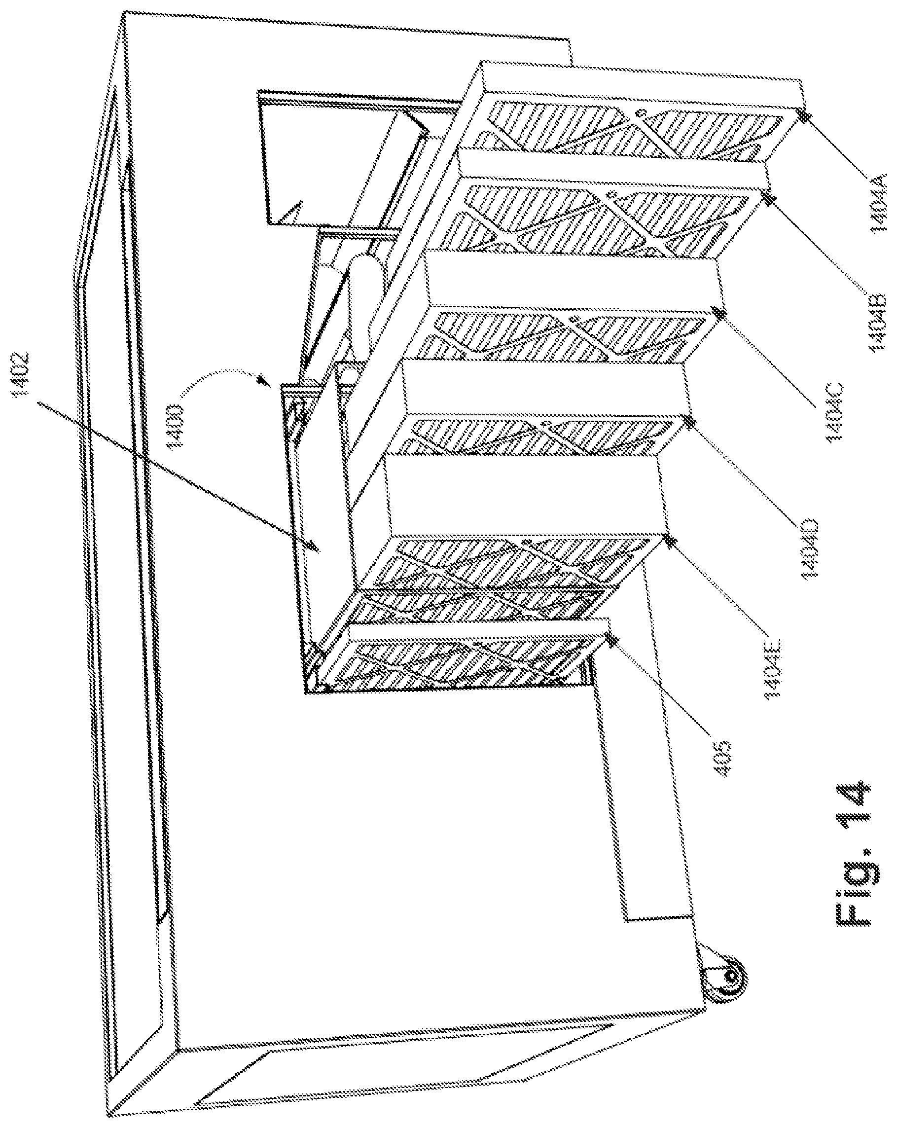 Patent US12320527 Figure 14 – Air flow management for cooking system
