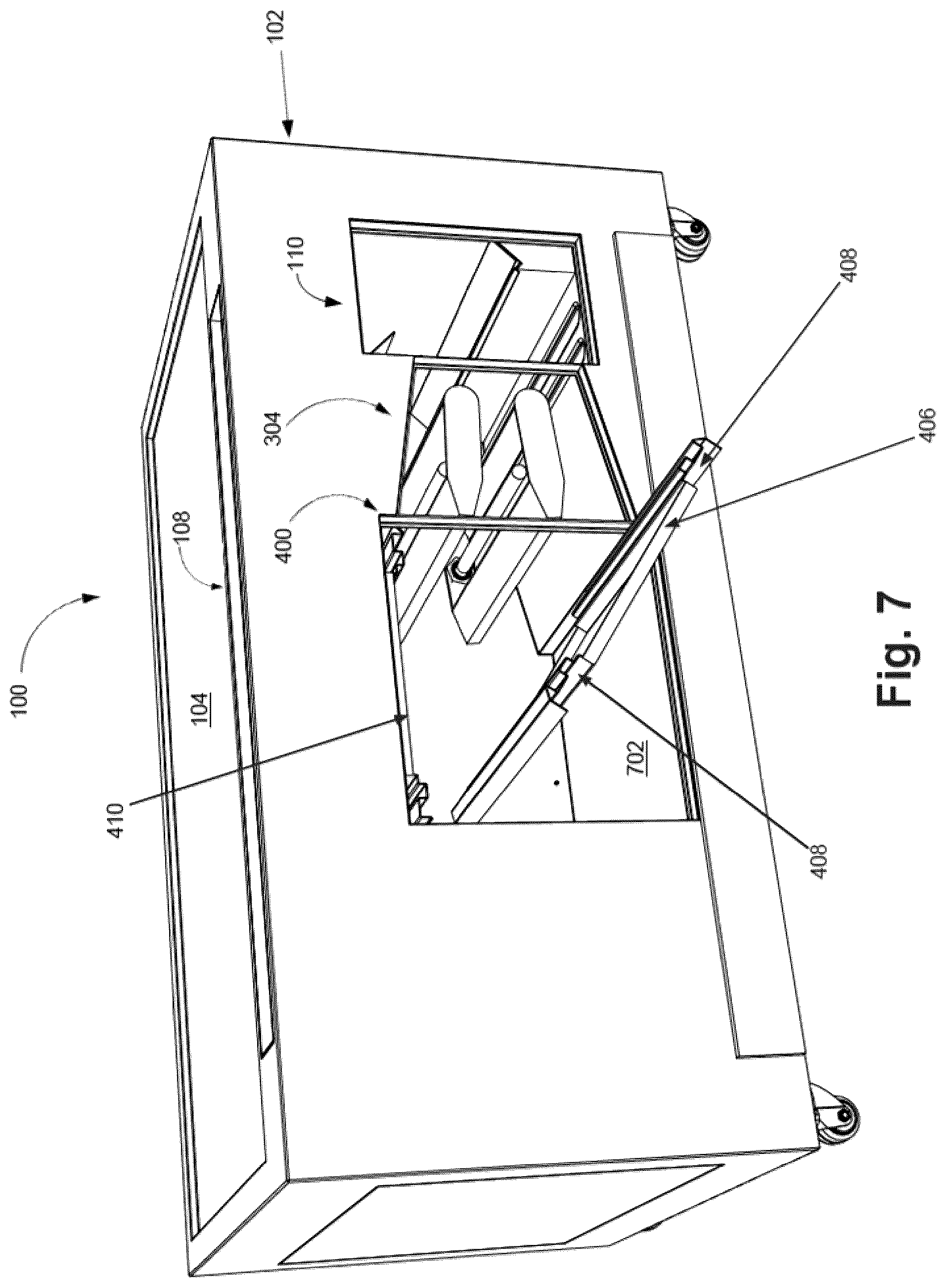 Patent US12320528 Figure 7 – Air flow management for cooking system