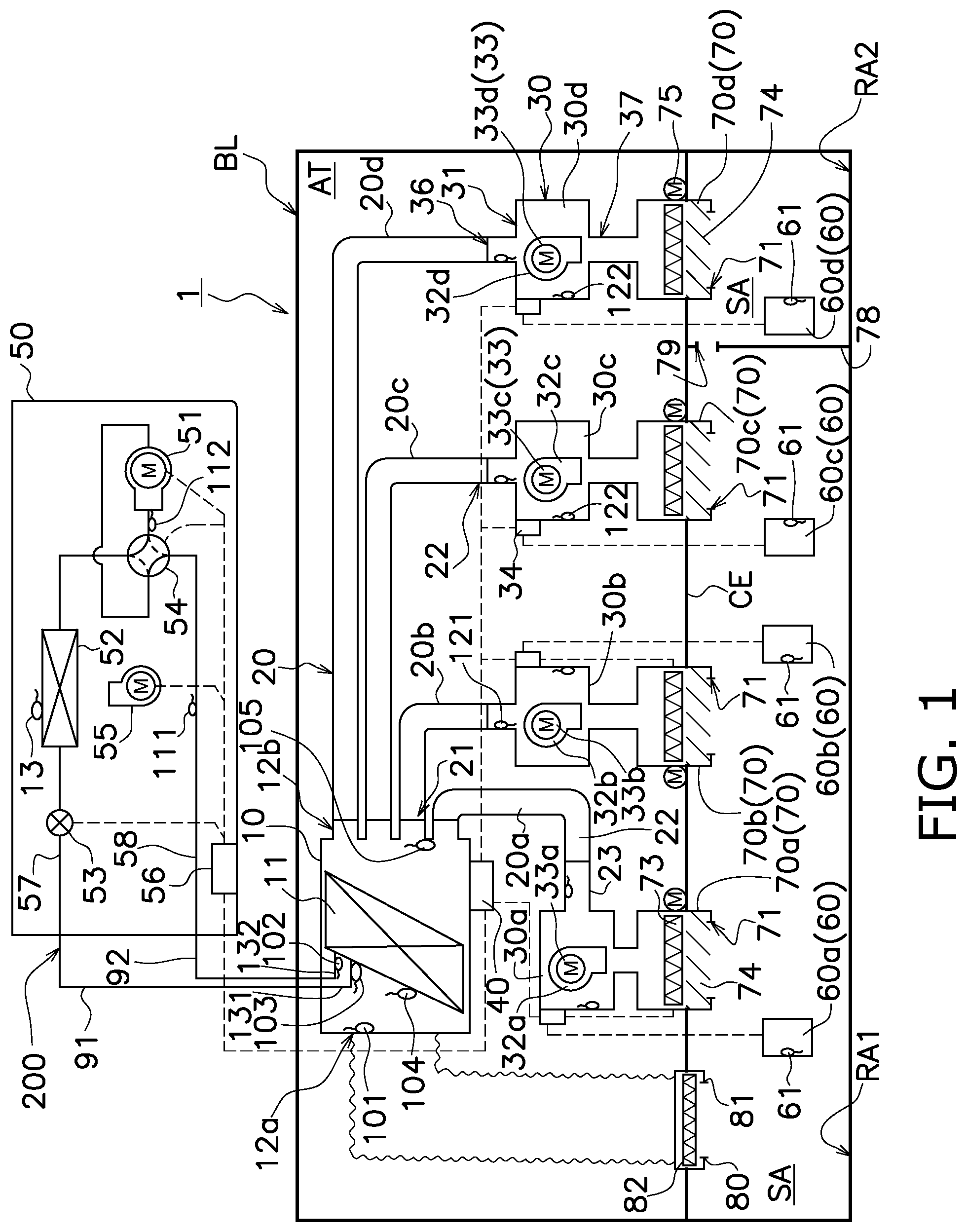 Patent US12320540 — Air conditioning system — Figure 1