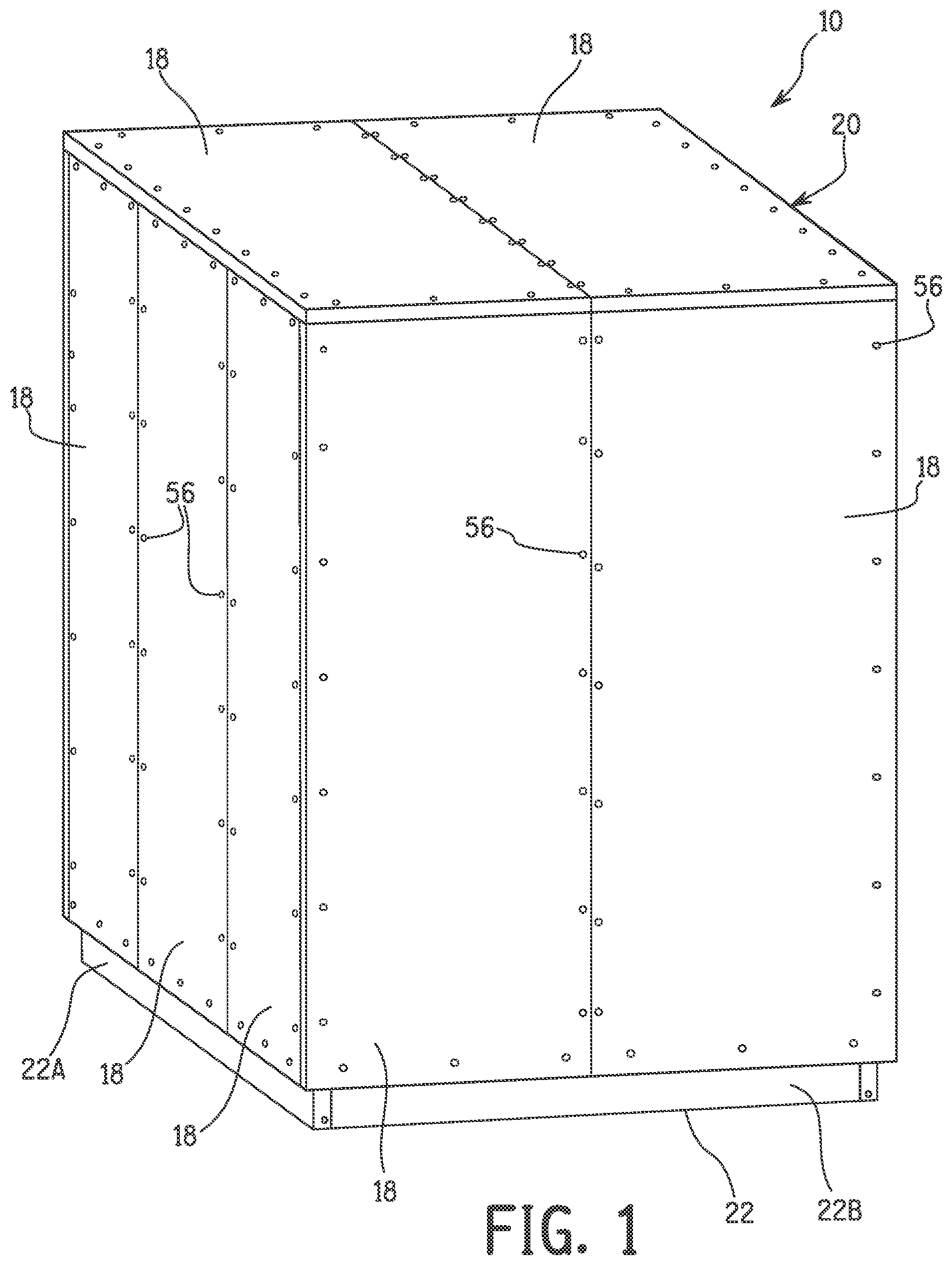 Patent US12320543 — Thermally broken panel assembly for an air handler cabinet — Figure 1