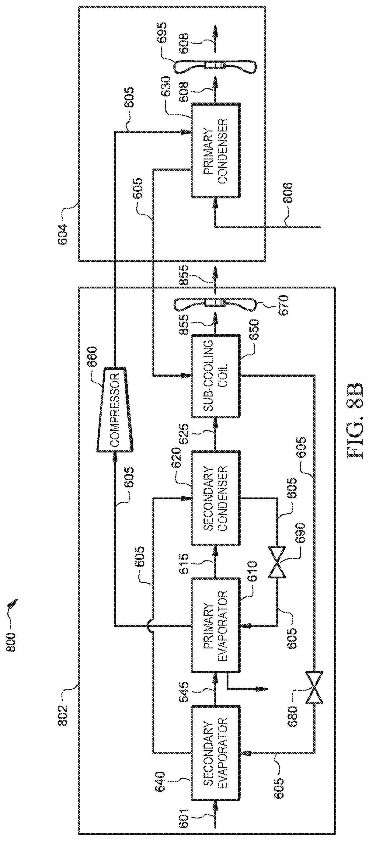 Patent US12320545 Figure 10 – Serial superheat control for a dehumidification system