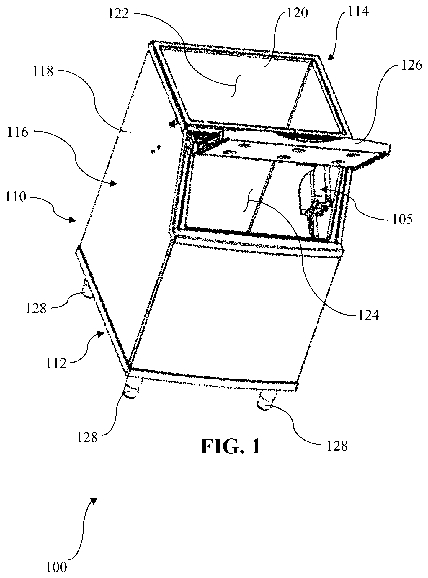 Patent US12320570 — Ice bin with magnetized scoop and method of manufacture and use — Figure 1