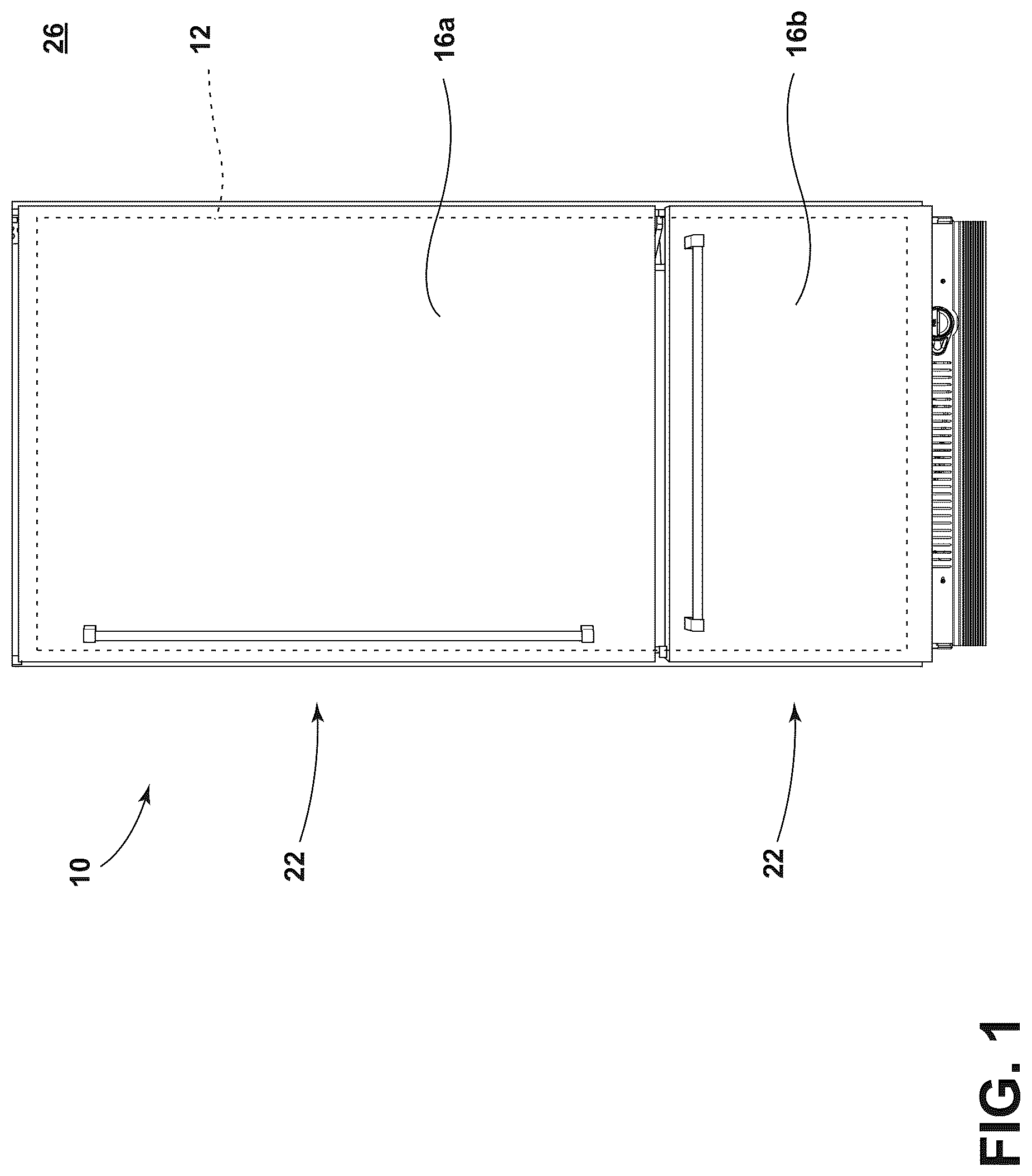 Patent US12320577 — Refrigerator cabinet with a trim breaker and vacuum insulated panel associated with the trim breaker — Figure 1
