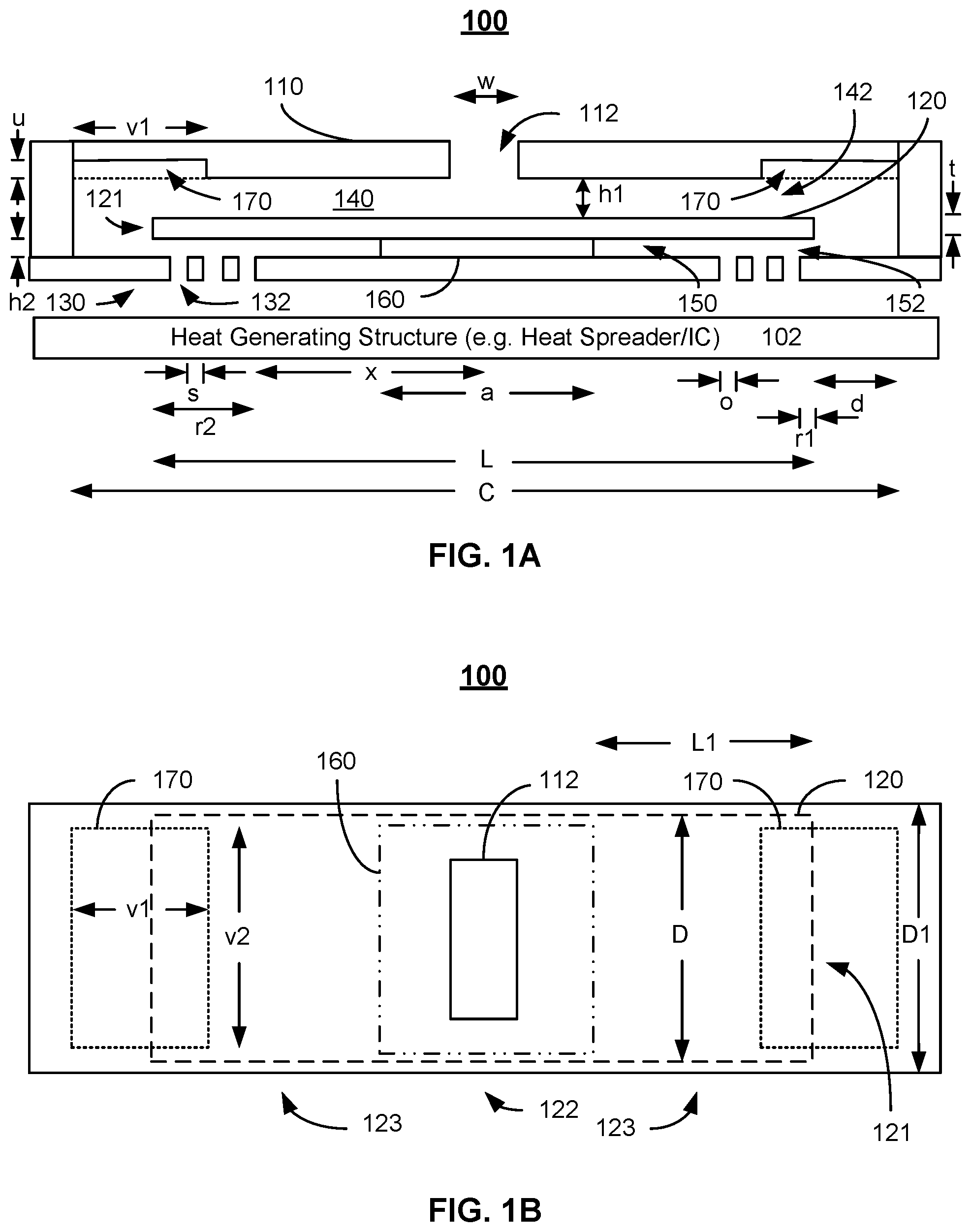 Patent US12320595 — Top chamber cavities for center-pinned actuators — Figure 1