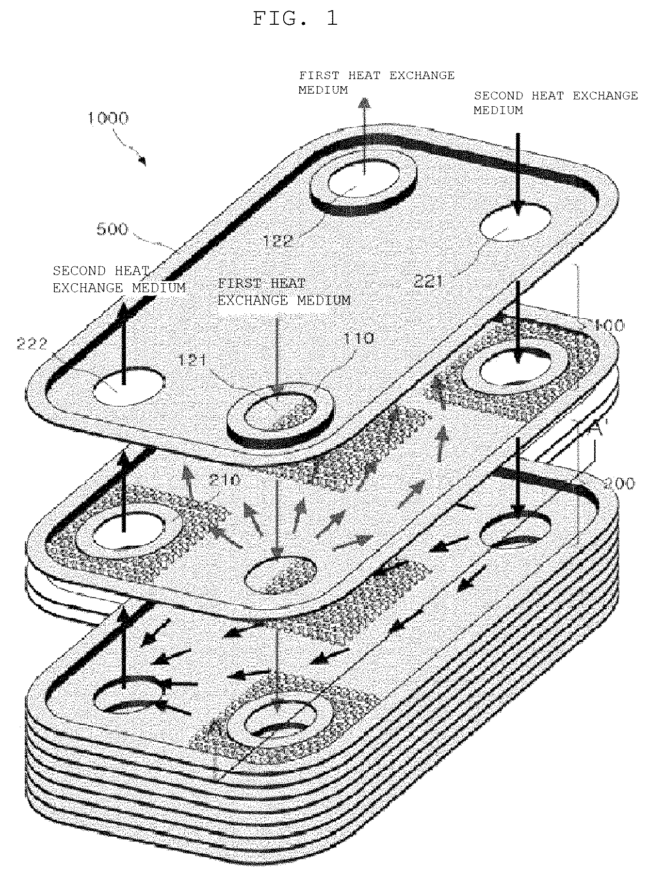 Patent US12320597 — Plate-type heat exchanger — Figure 1