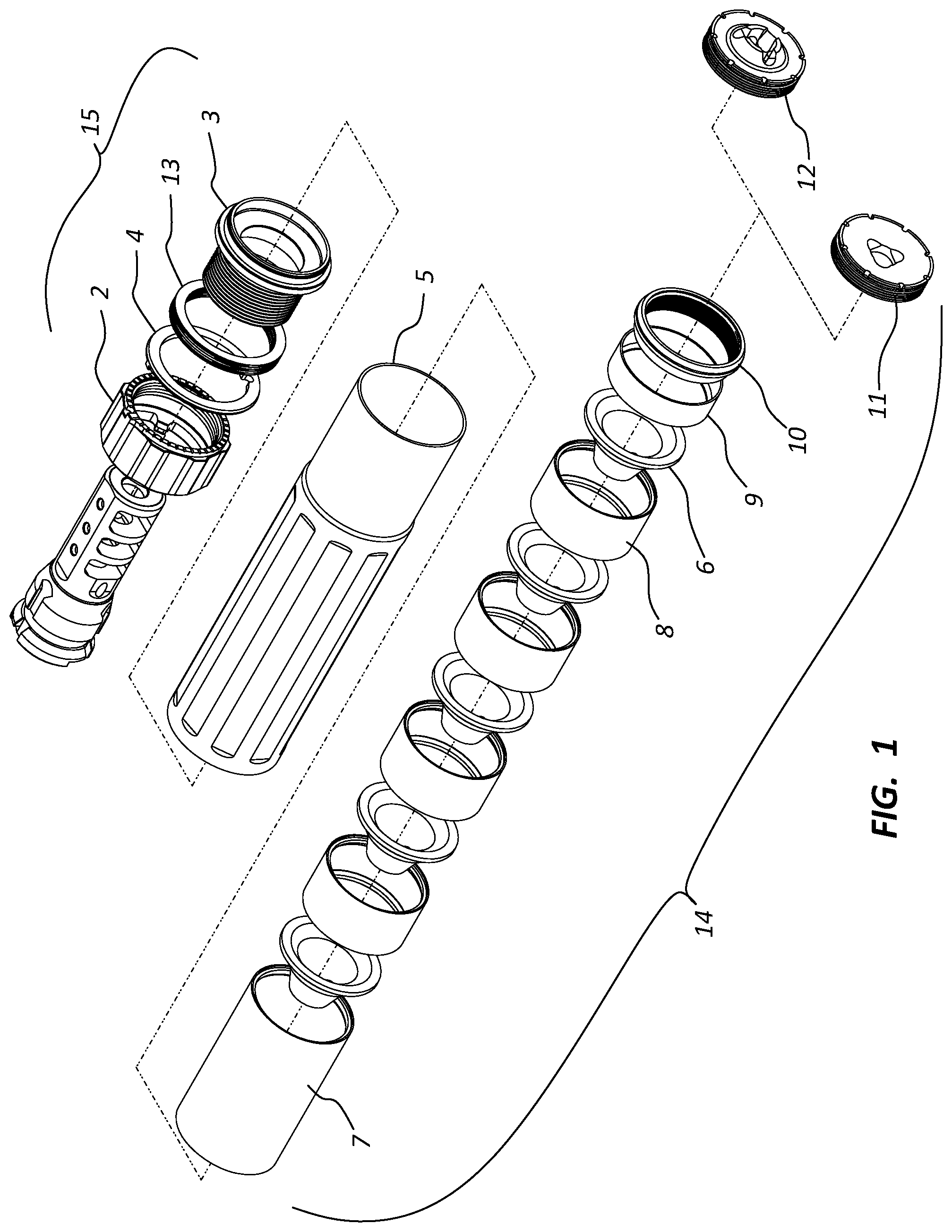 Patent US12320602 — Firearm muzzle attachment apparatus — Figure 1